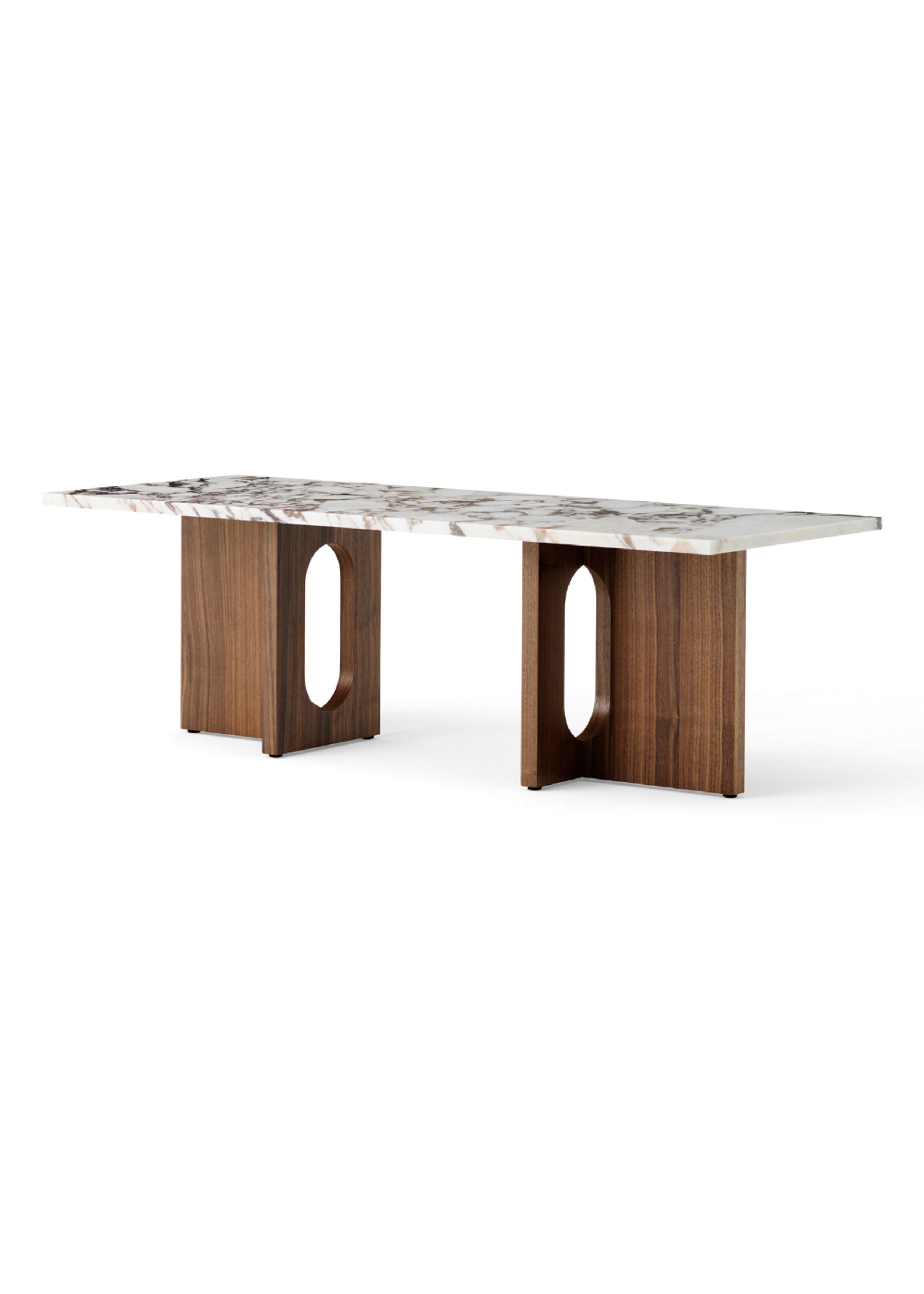 Audo Copenhagen - Couchtisch - Androgyne Lounge Table - Walnut Base / Calacatta Viola Marble