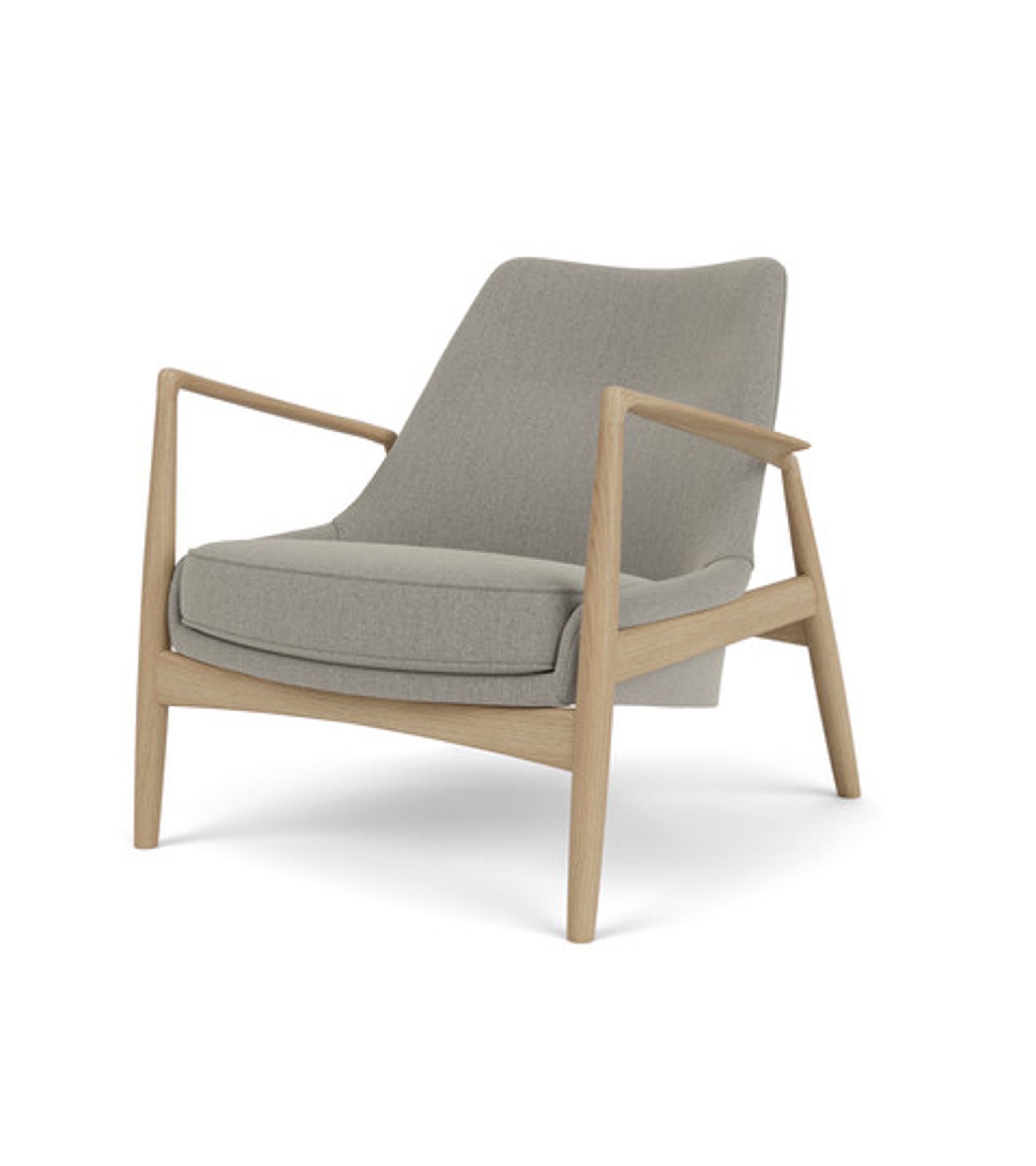 Audo Copenhagen - Stofble - The Seal Lounge Chair Low Back - Oiled Natural Oak / Re-wool 218