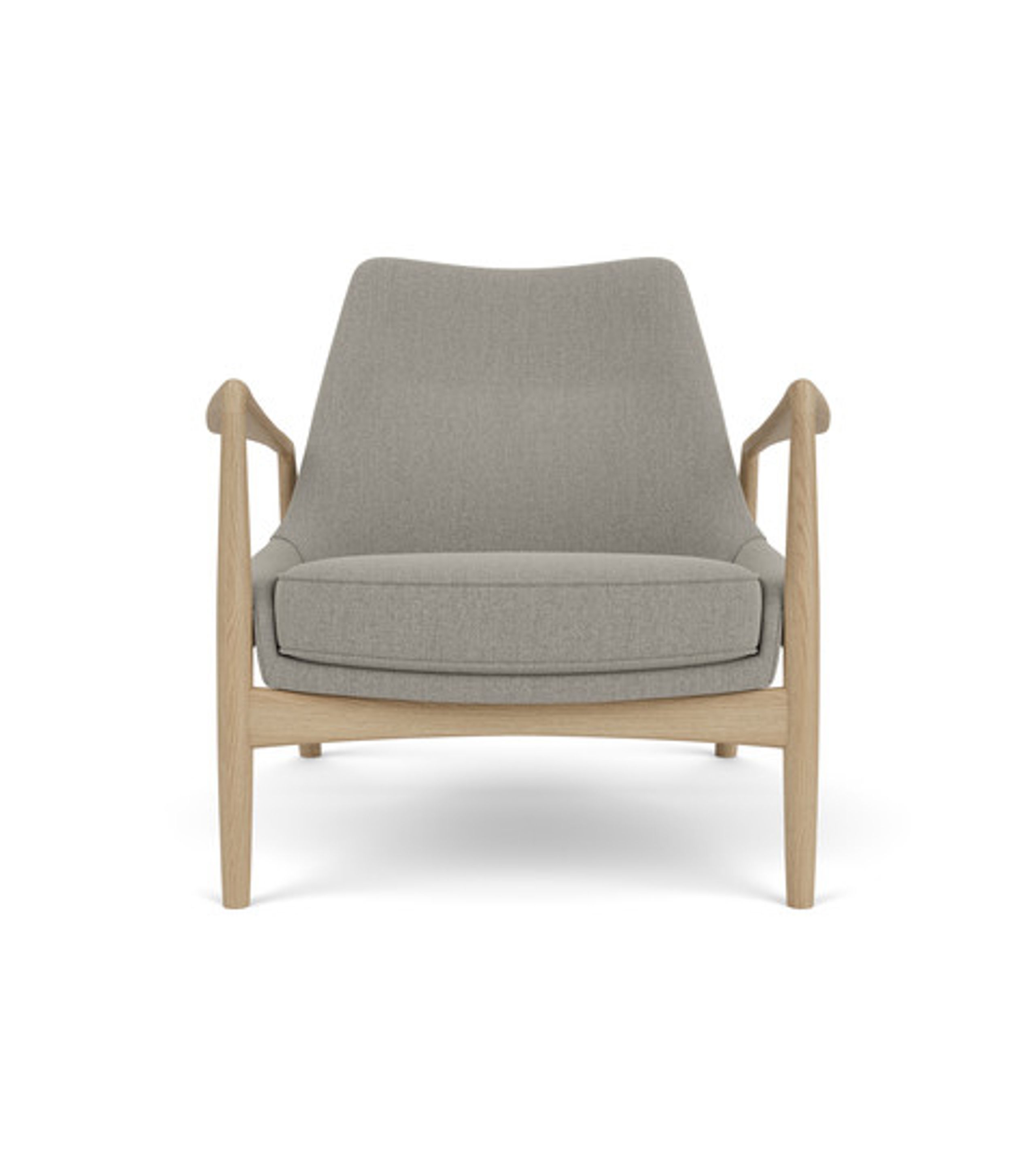 Audo Copenhagen - Stofble - The Seal Lounge Chair Low Back - Oiled Natural Oak / Re-wool 218