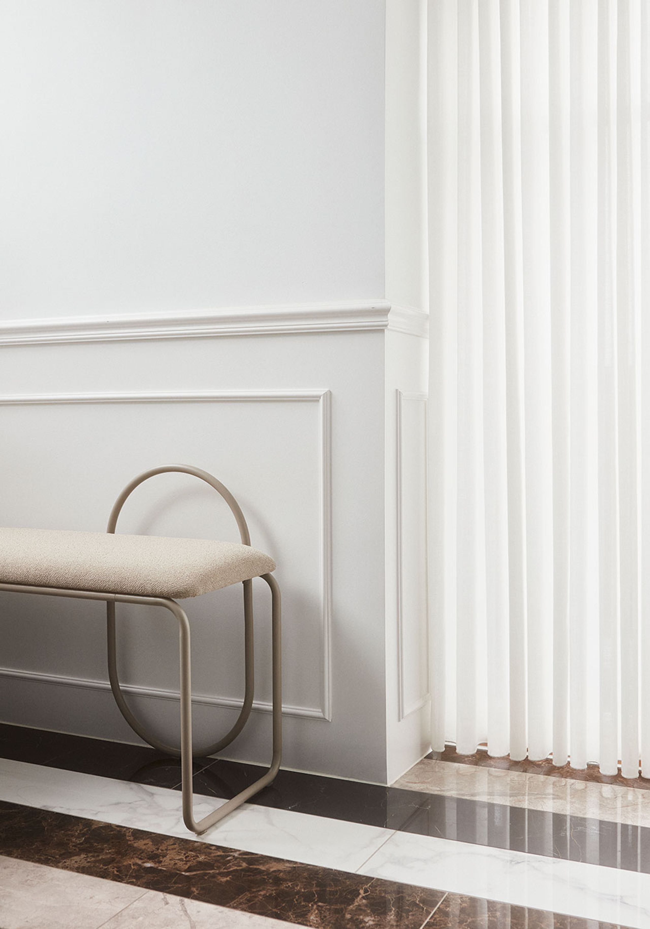 AYTM - Bank - ANGUI Bench - Amber Bouclé 0636