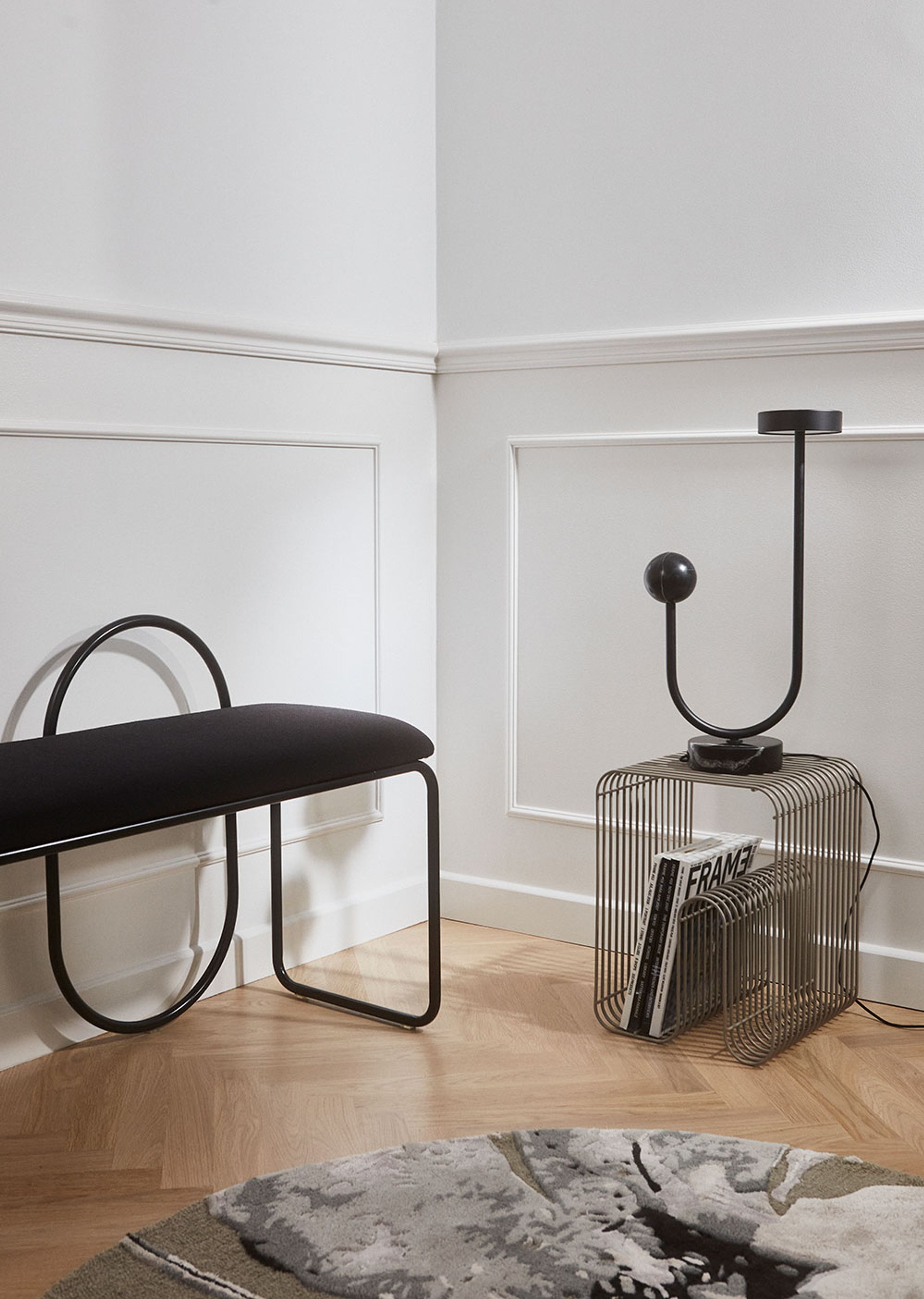 AYTM - Bank - ANGUI Bench - Amber Bouclé 0636