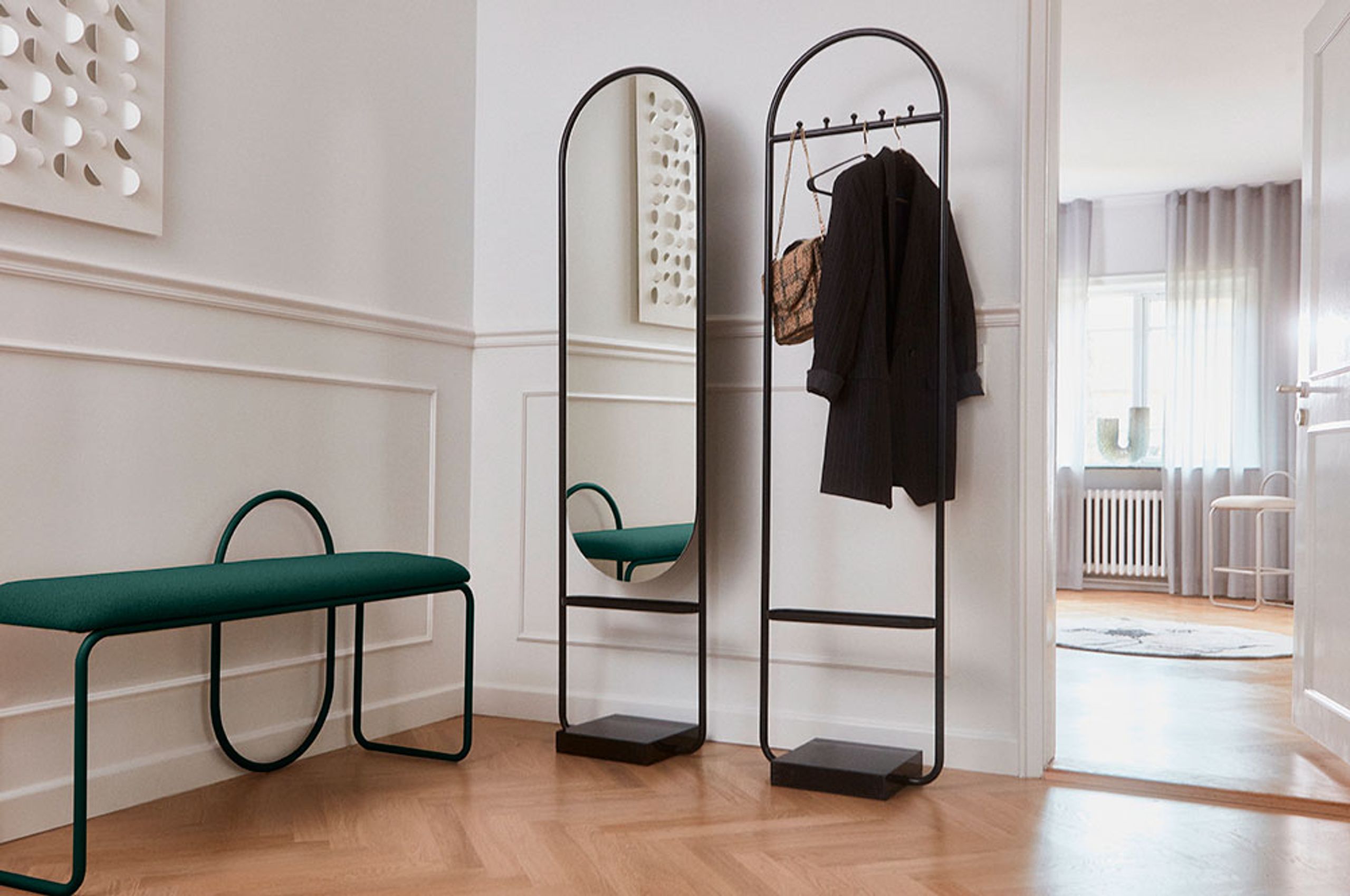 AYTM - Bank - ANGUI Bench - Amber Bouclé 0636