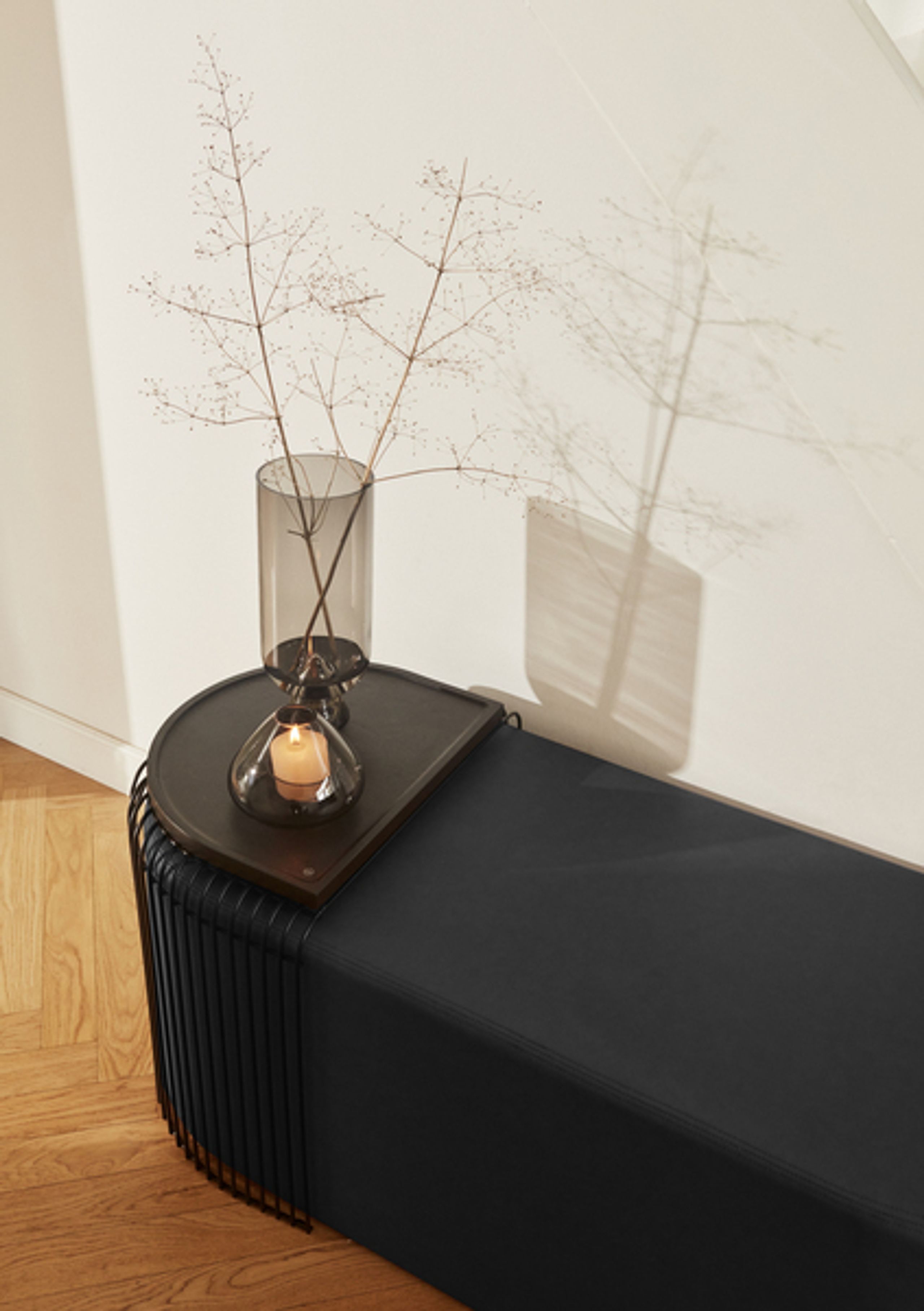 AYTM - Tray - Sessio Tray - Walnut/Gold - rounded