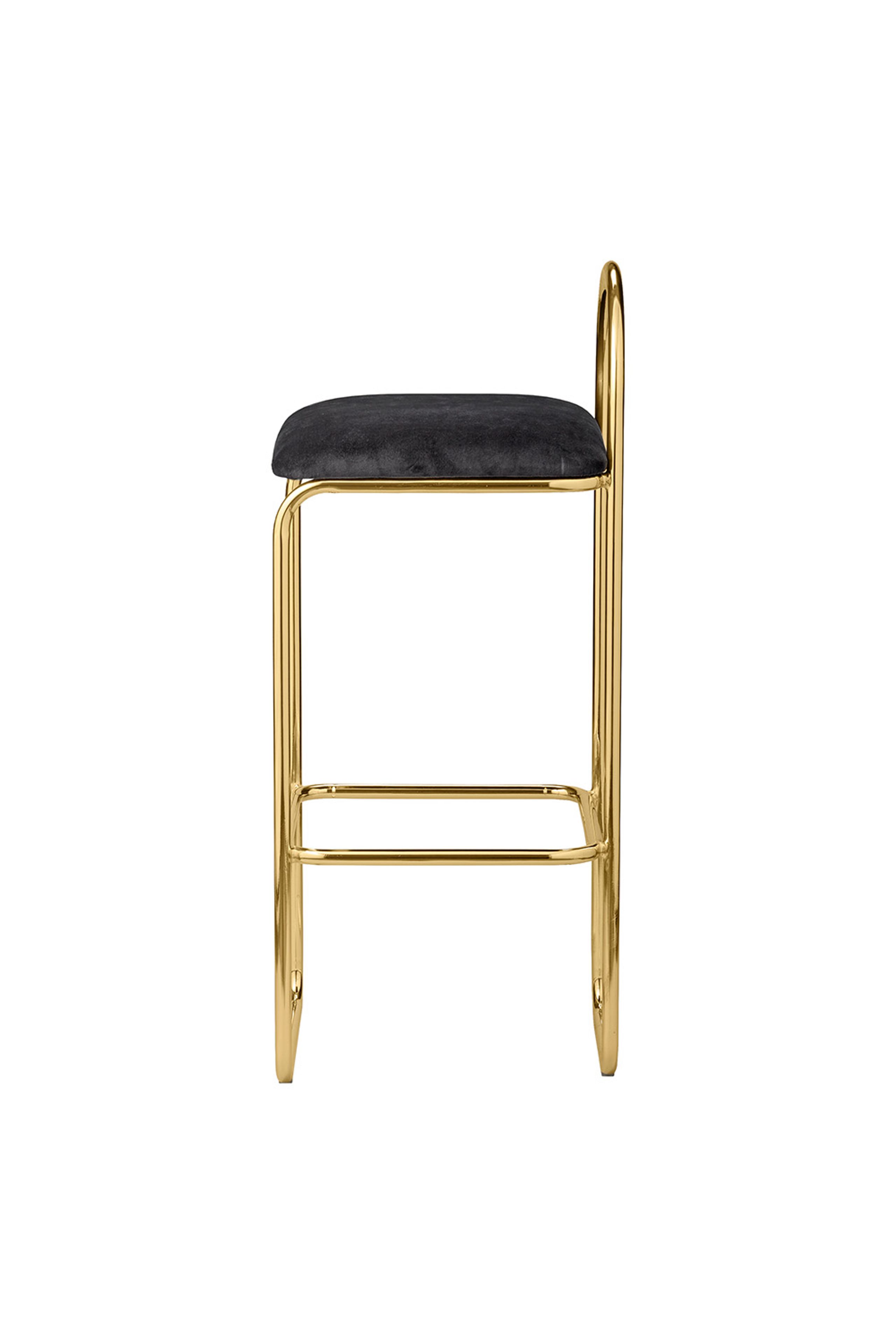 AYTM - Banco de bar - ANGUI bar chair - High - Anthracite/Gold