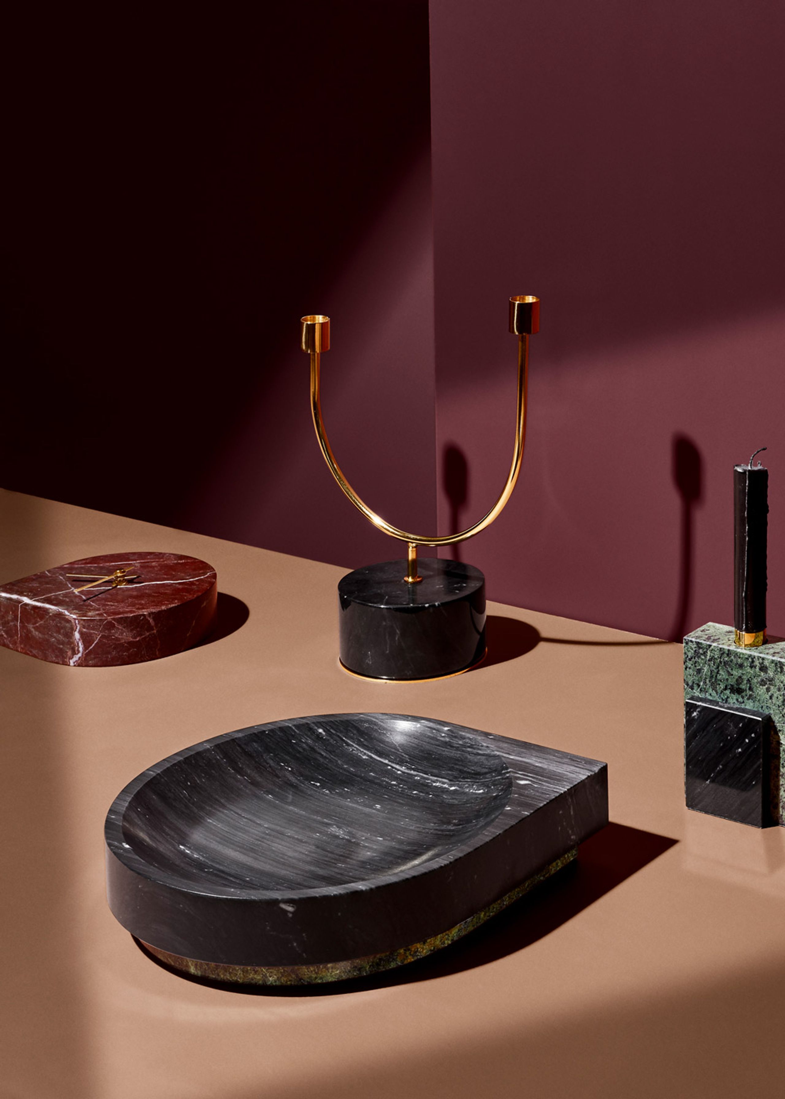 AYTM - Porte-lumière - Grasil - Small - Black/Gold