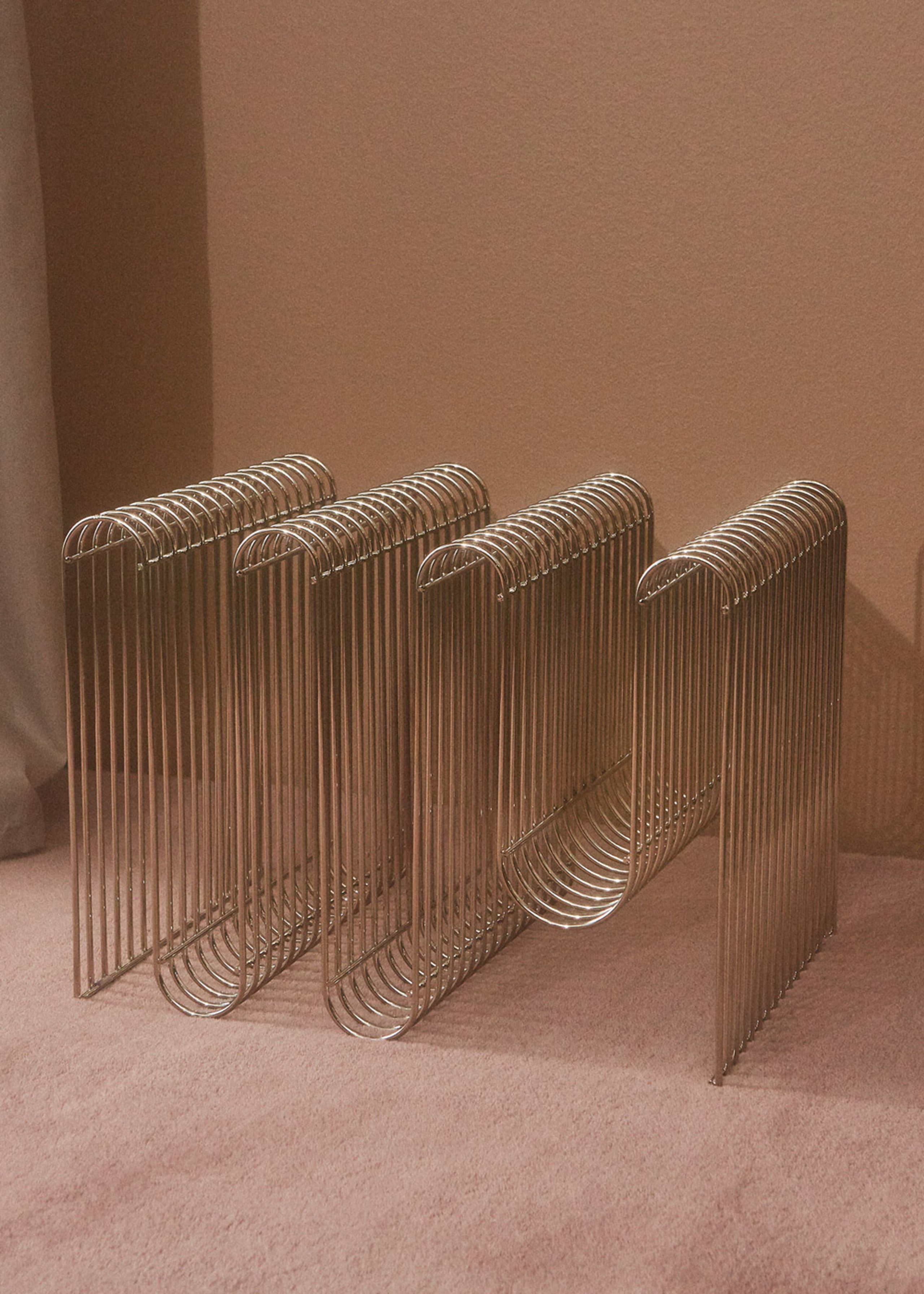 AYTM - Stool - Curva Magazine Holder - Gold