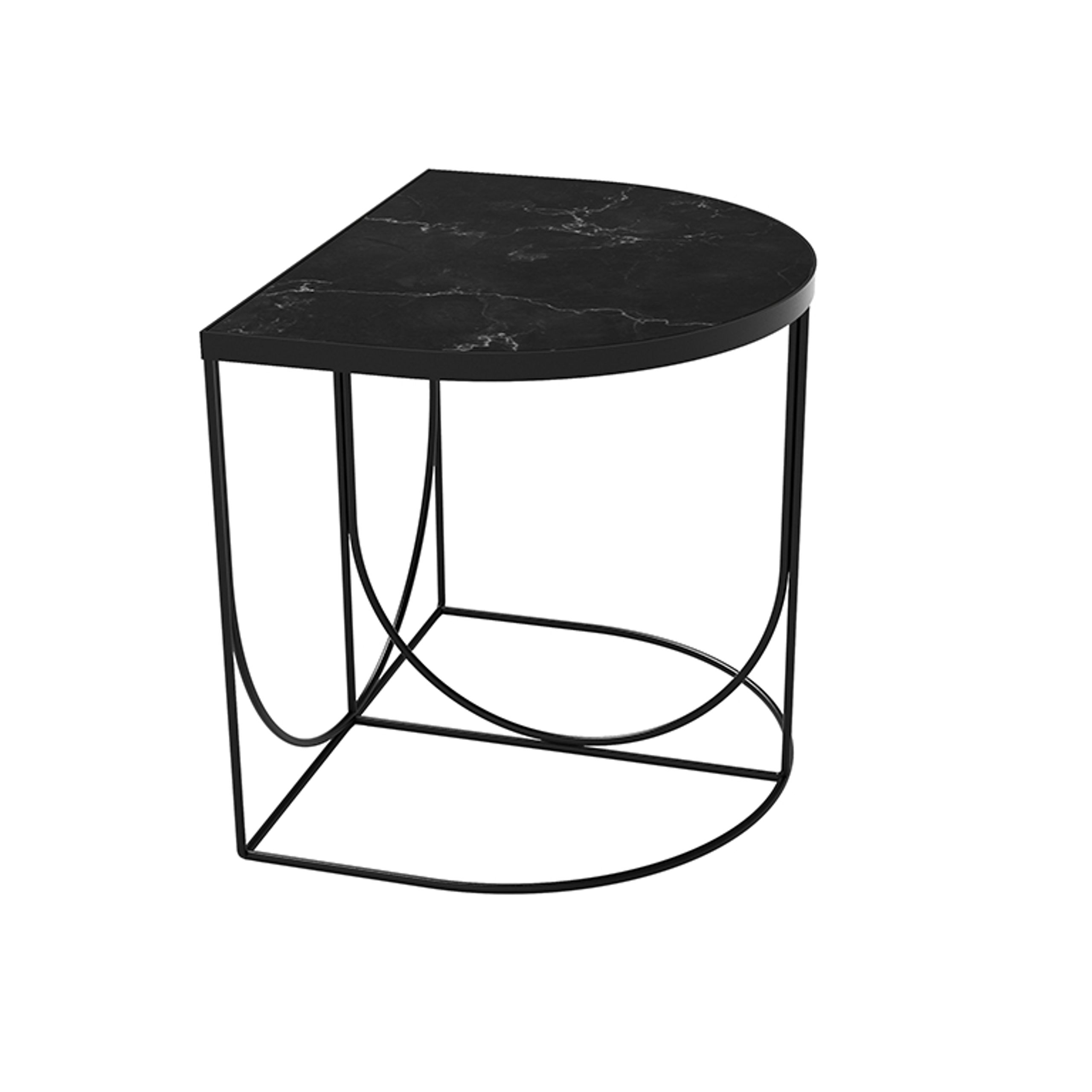 AYTM - Table basse - SINO Side Table - Black / Black marble