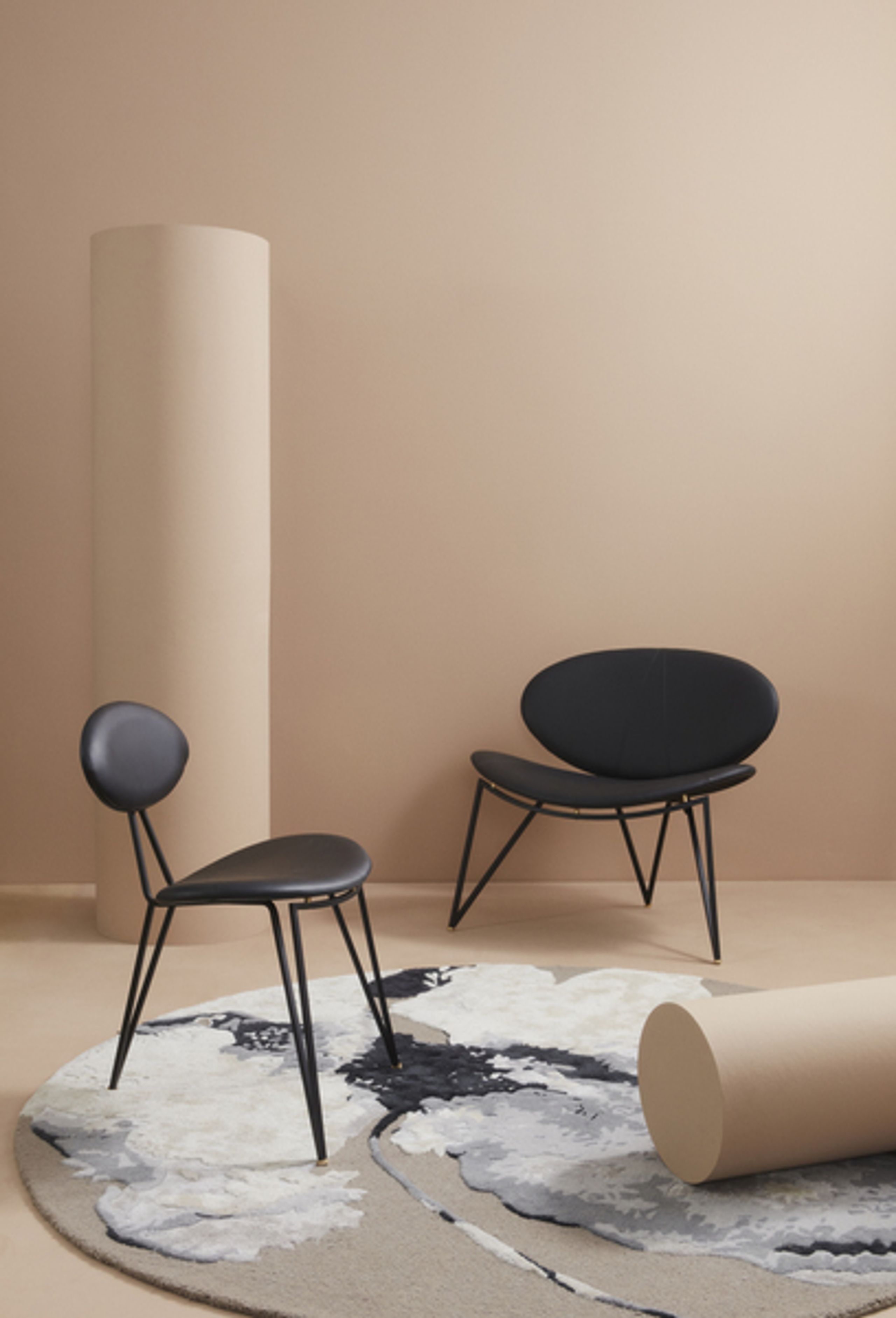 AYTM - Stuhl - Semper Dining Chair - Black/Java brown