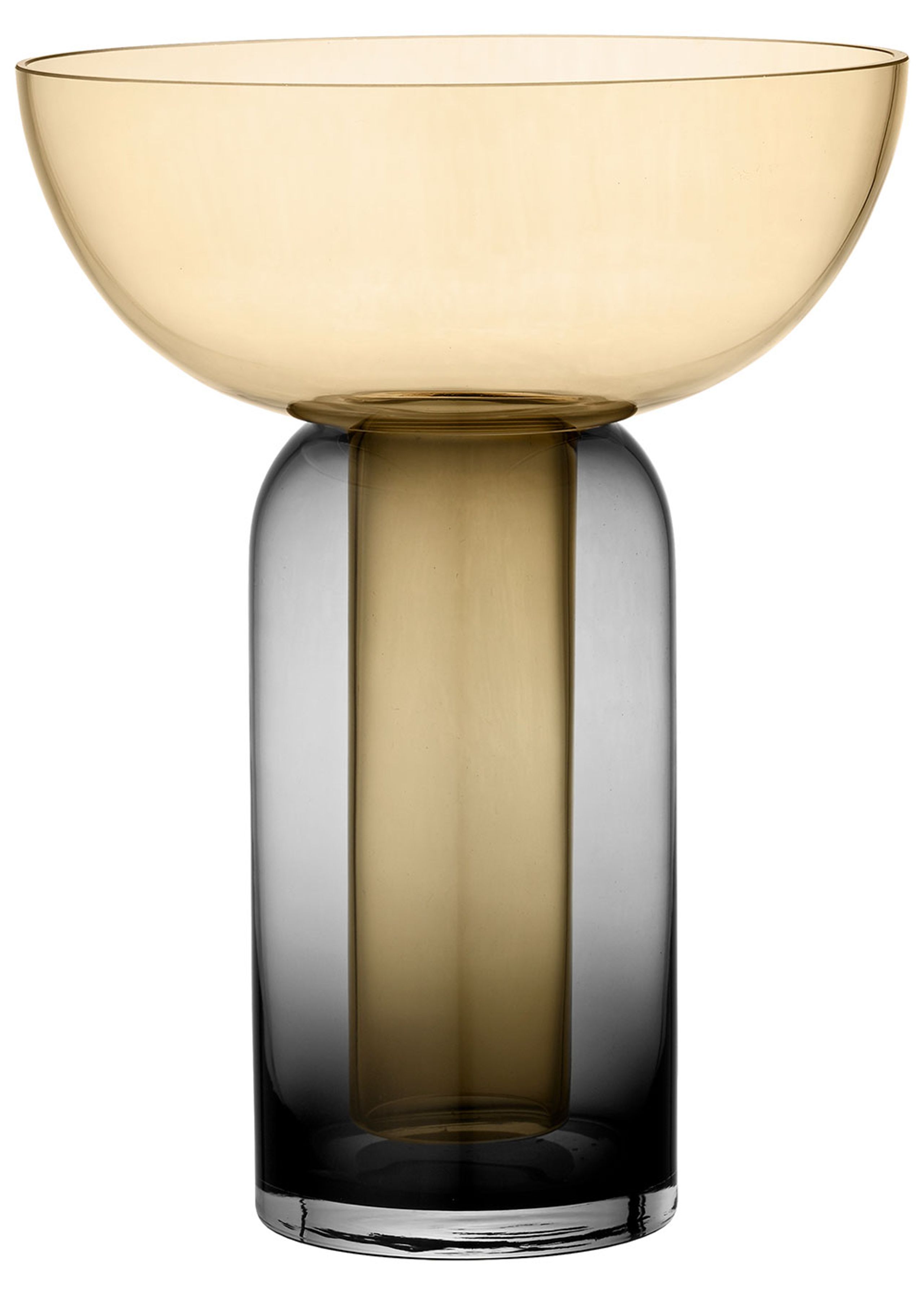 AYTM - Vase - Torus glass vase - Large - Black/Amber