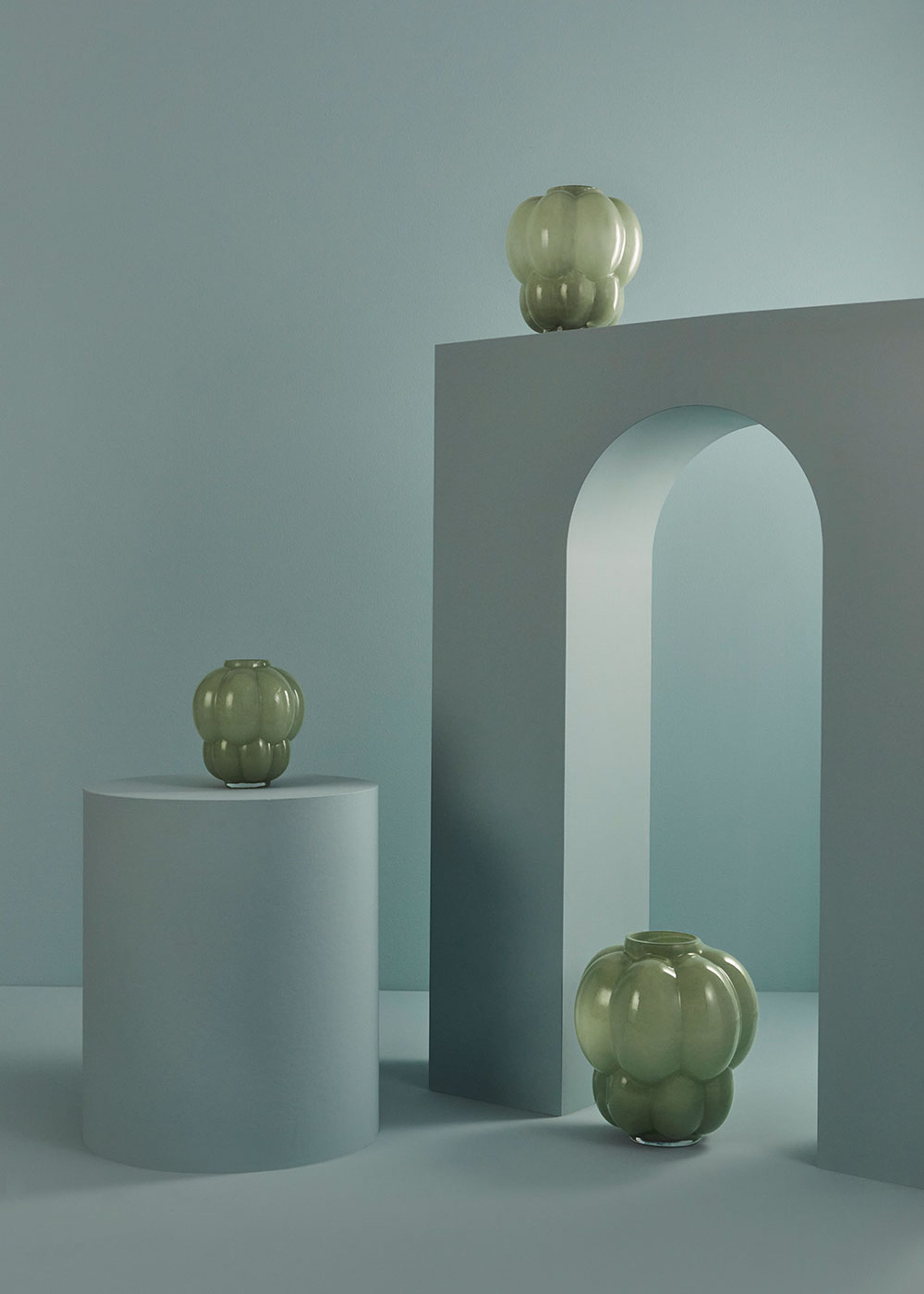 AYTM - Vase - UVA glass vase - Small - Pastel Green