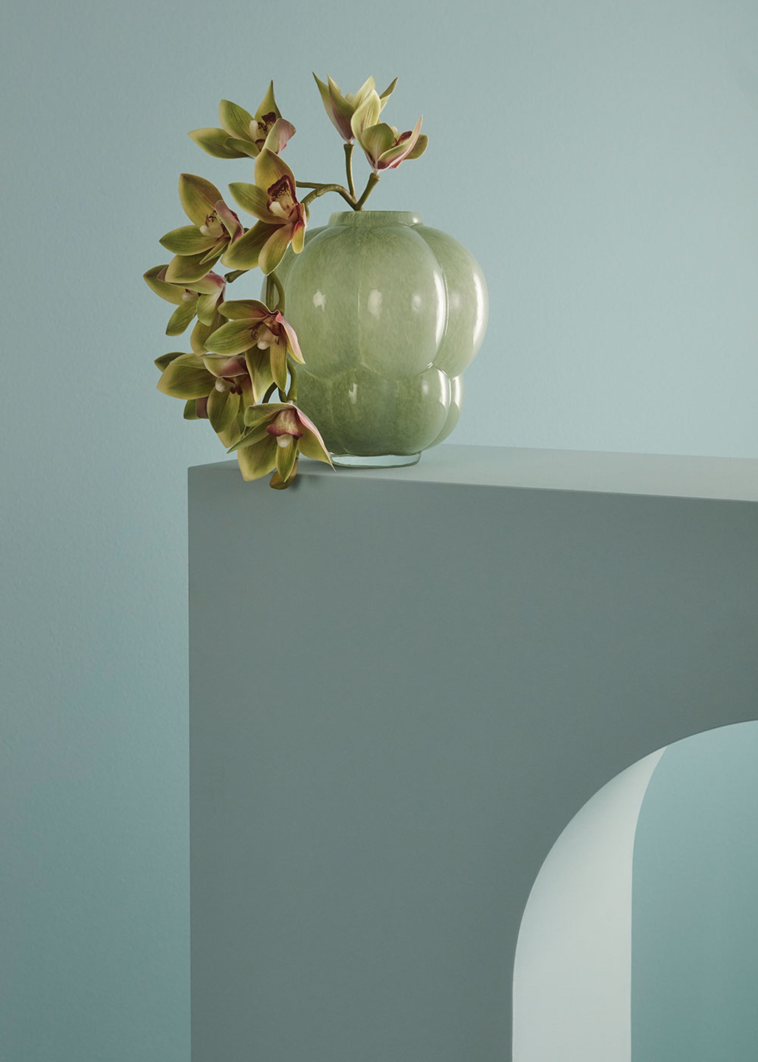 AYTM - Vase - UVA glass vase - Small - Pastel Green