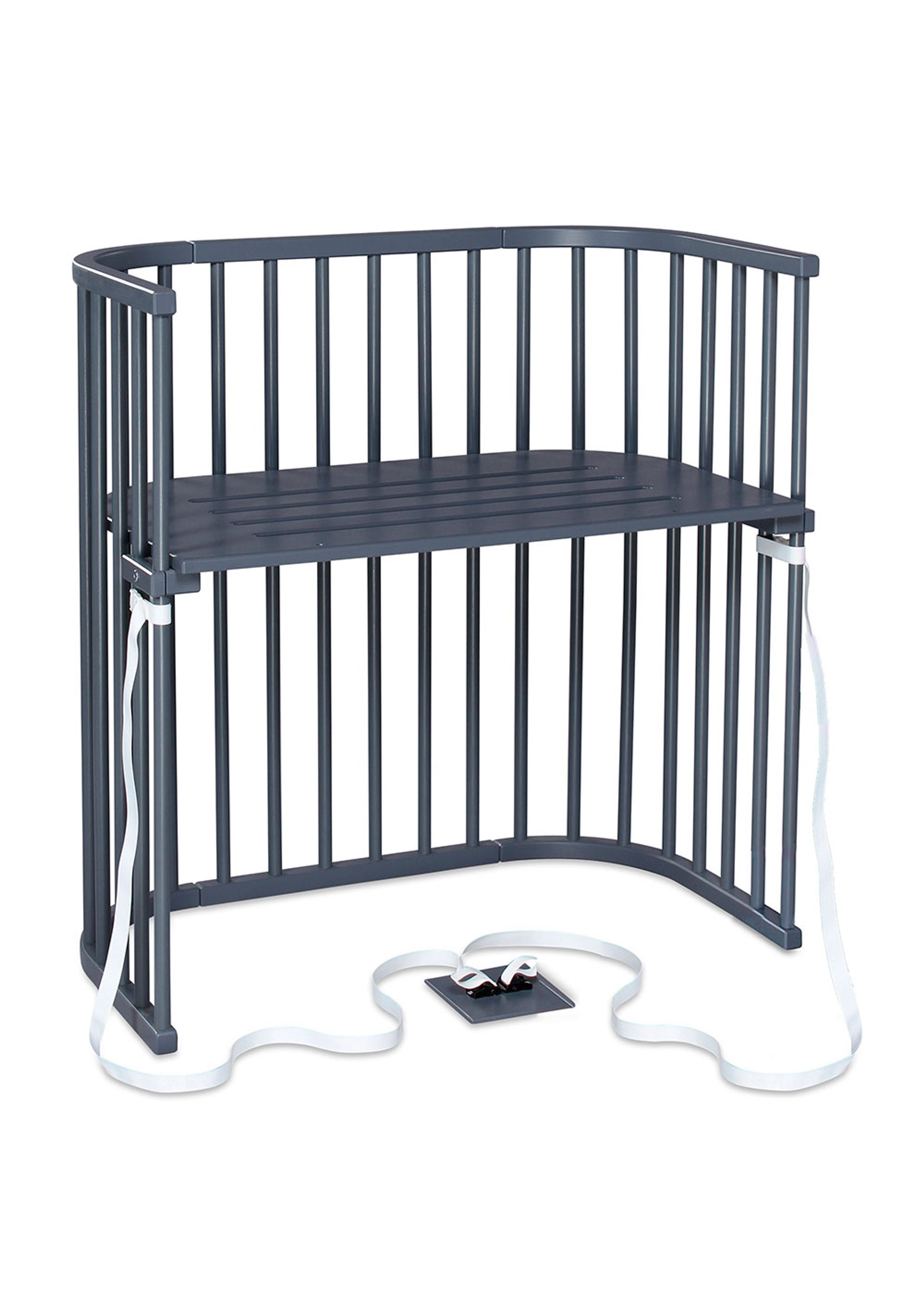 Babybay - Bedside Crib - Babybay - Boxspring Co-Sleeper - Grå Lakeret