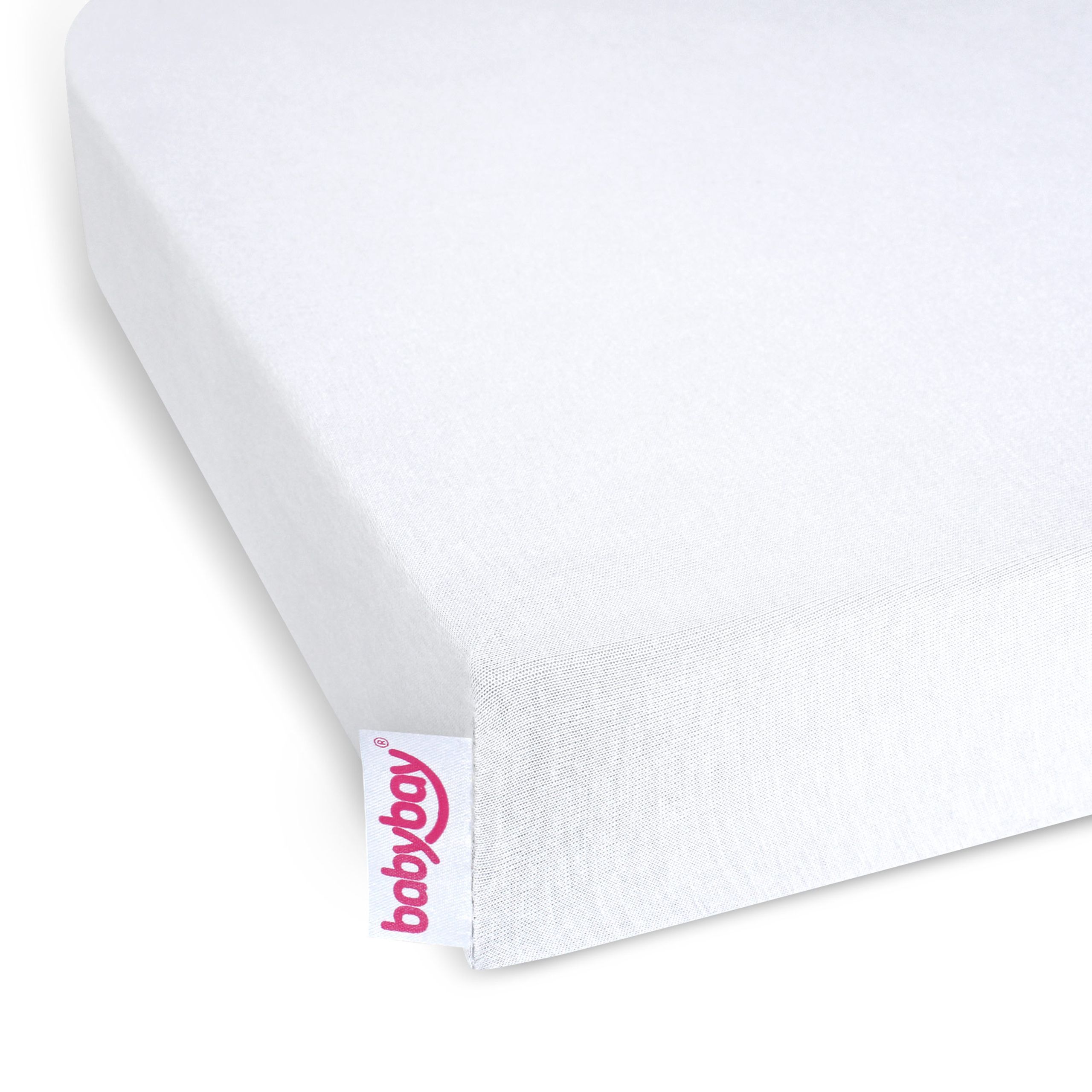 Babybay - Børnelagen - Jersey Cover Deluxe for Cot Conversion Mattress Original - White