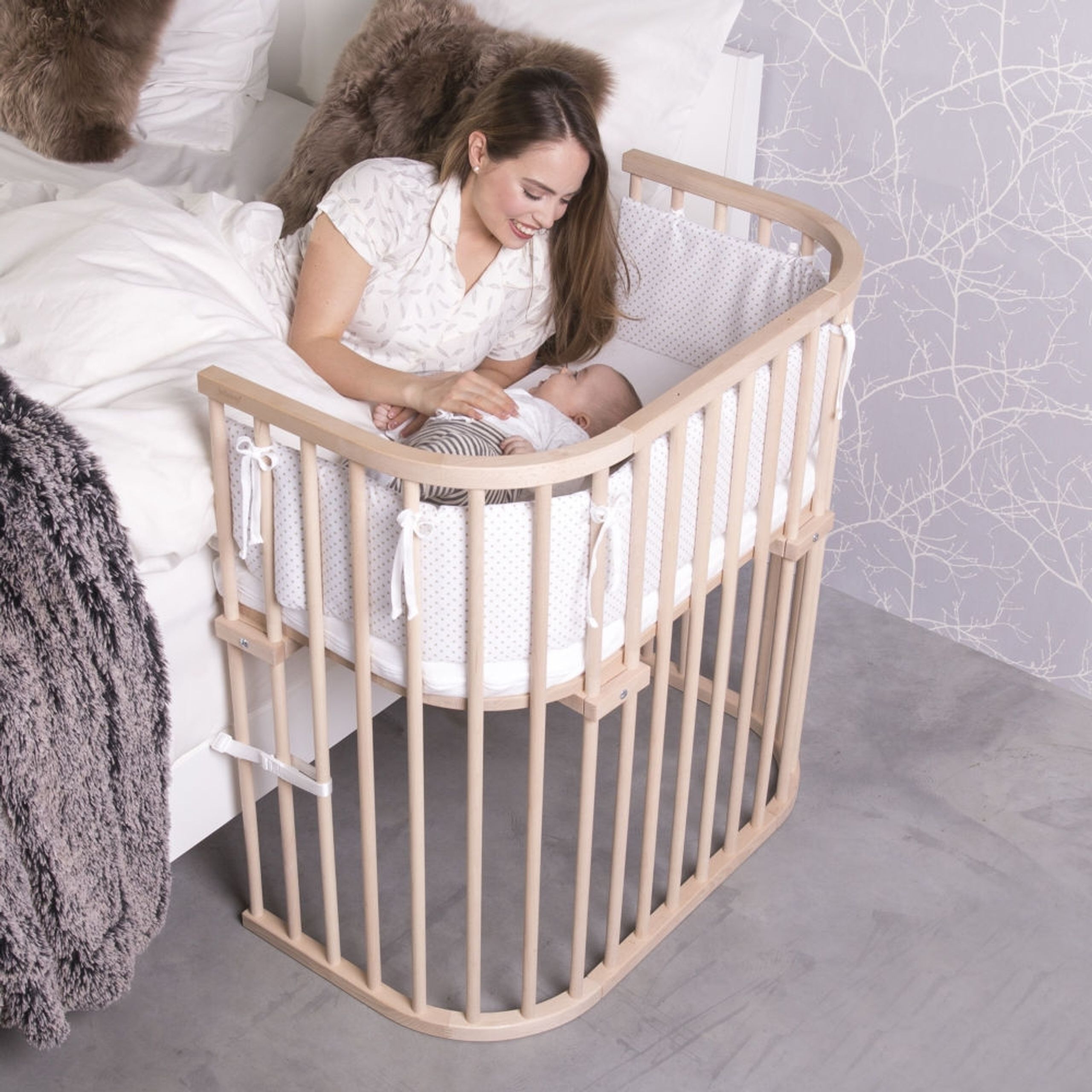 Babybay - Barnsäng - Babybay - Boxspring Co-Sleeper - Natur ubehandlet