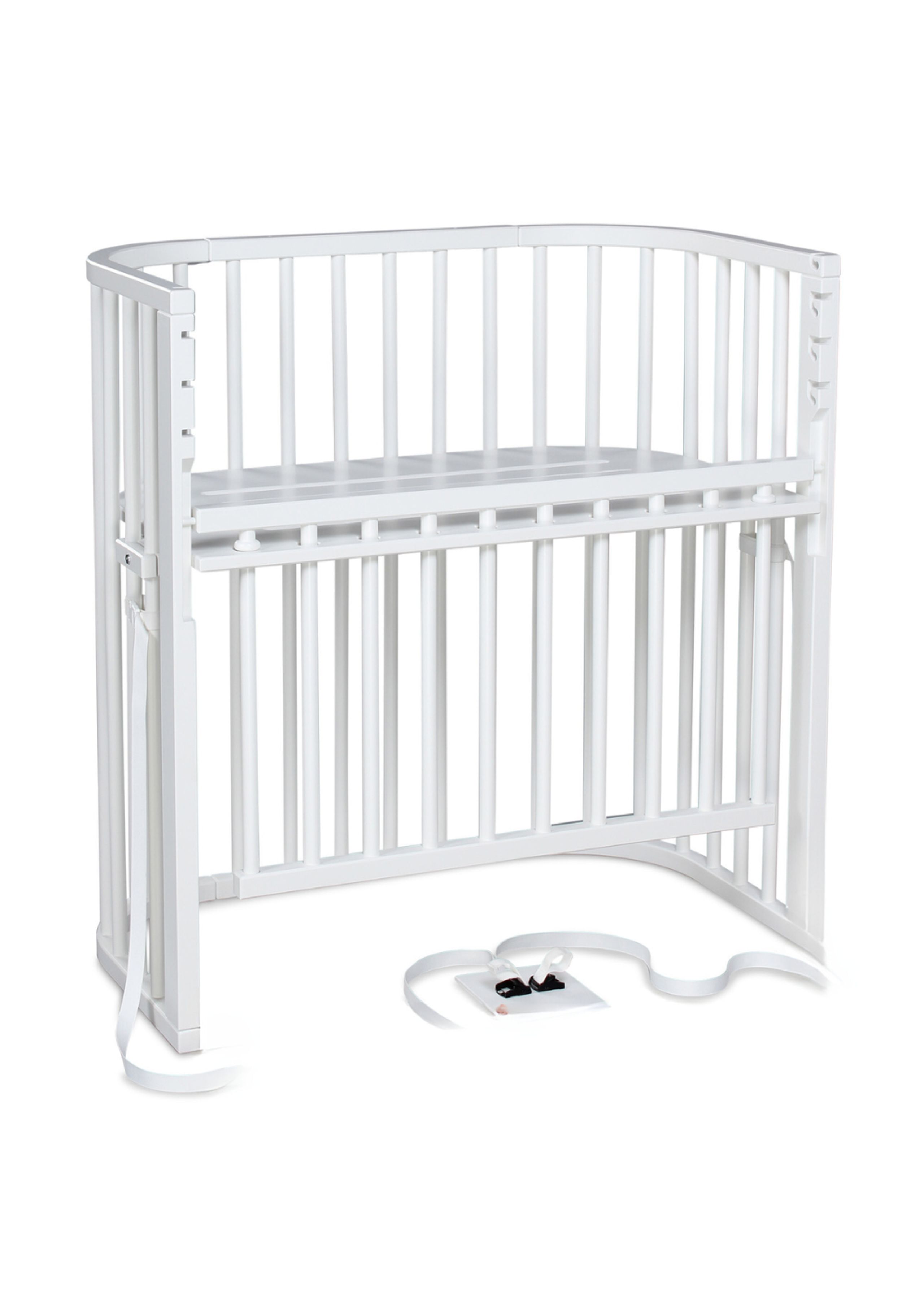 Babybay - Børneseng - Boxspring Comfort Plus Co-Sleeper - White Varnished