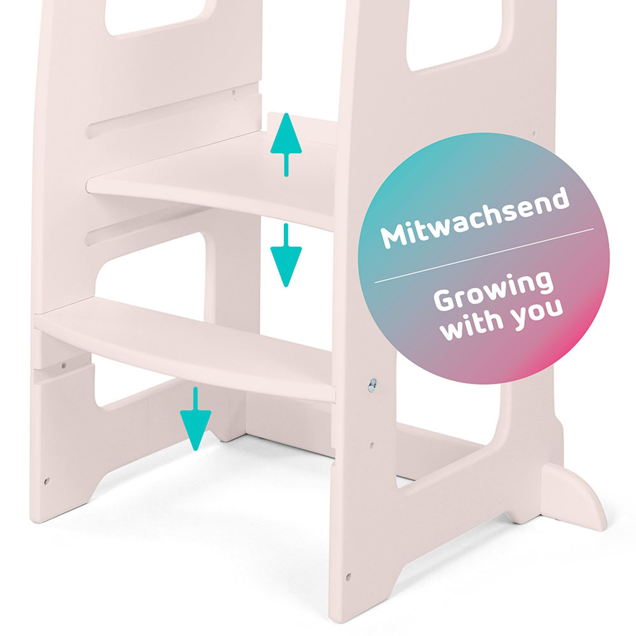 Babybay - Children's stool - Learning Step Stool Littlefoot - Natural Varnished