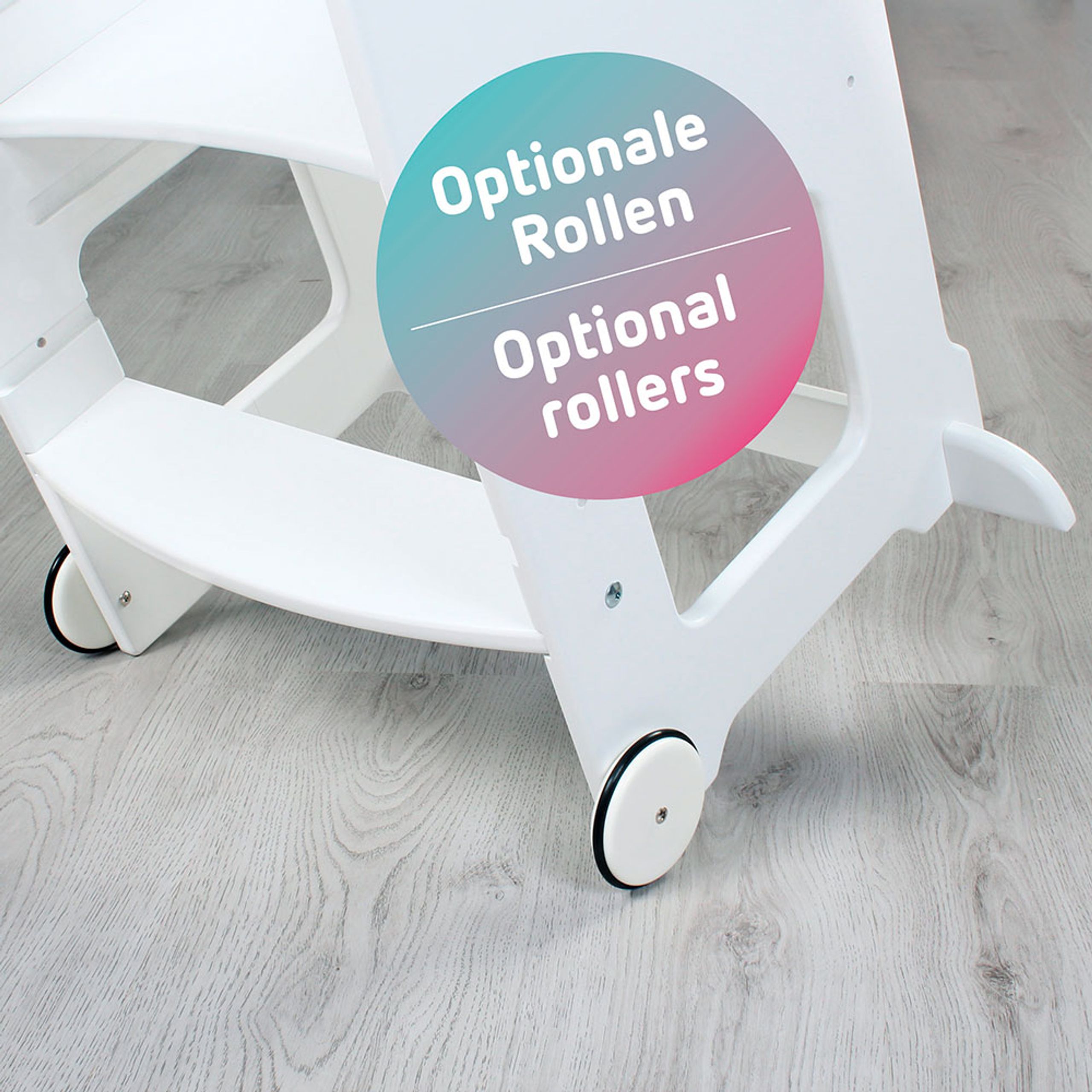 Babybay - Children's stool - Learning Step Stool Littlefoot - Natural Varnished