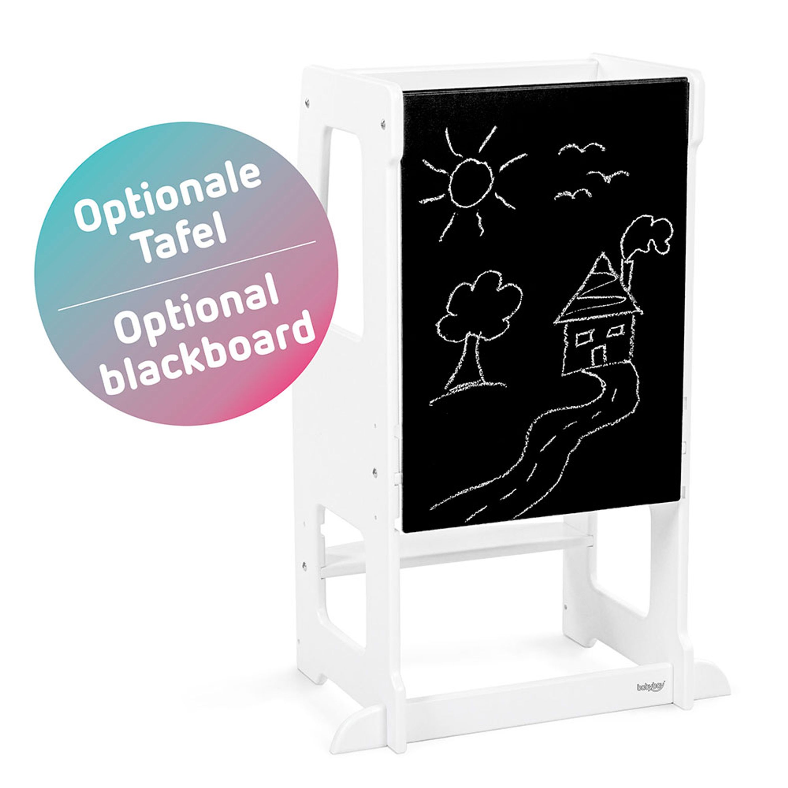 Babybay - Children's stool - Learning Step Stool Littlefoot - Natural Varnished