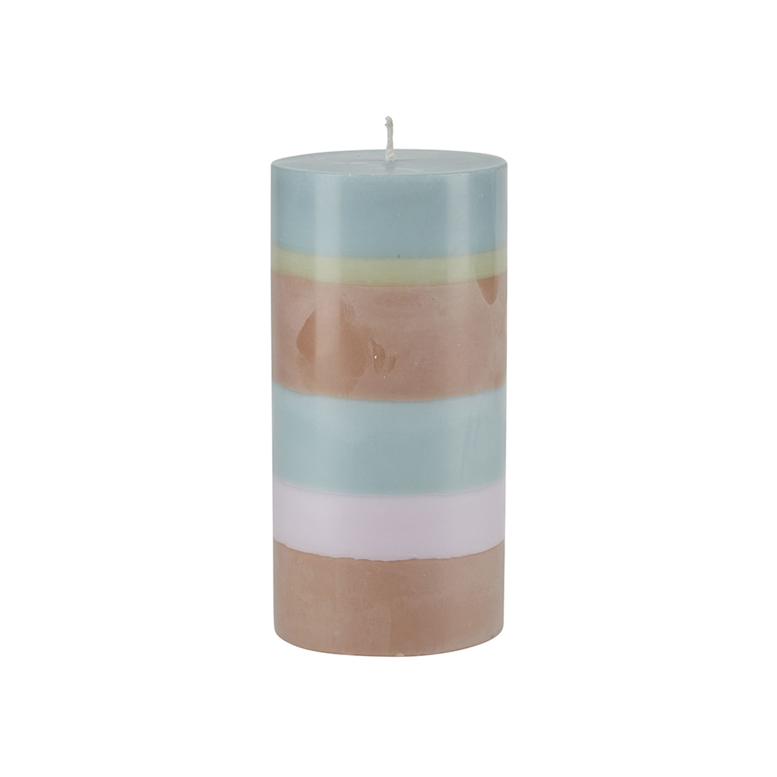 Bahne - Block Candle - Color black candle - Turkis, green, ocher