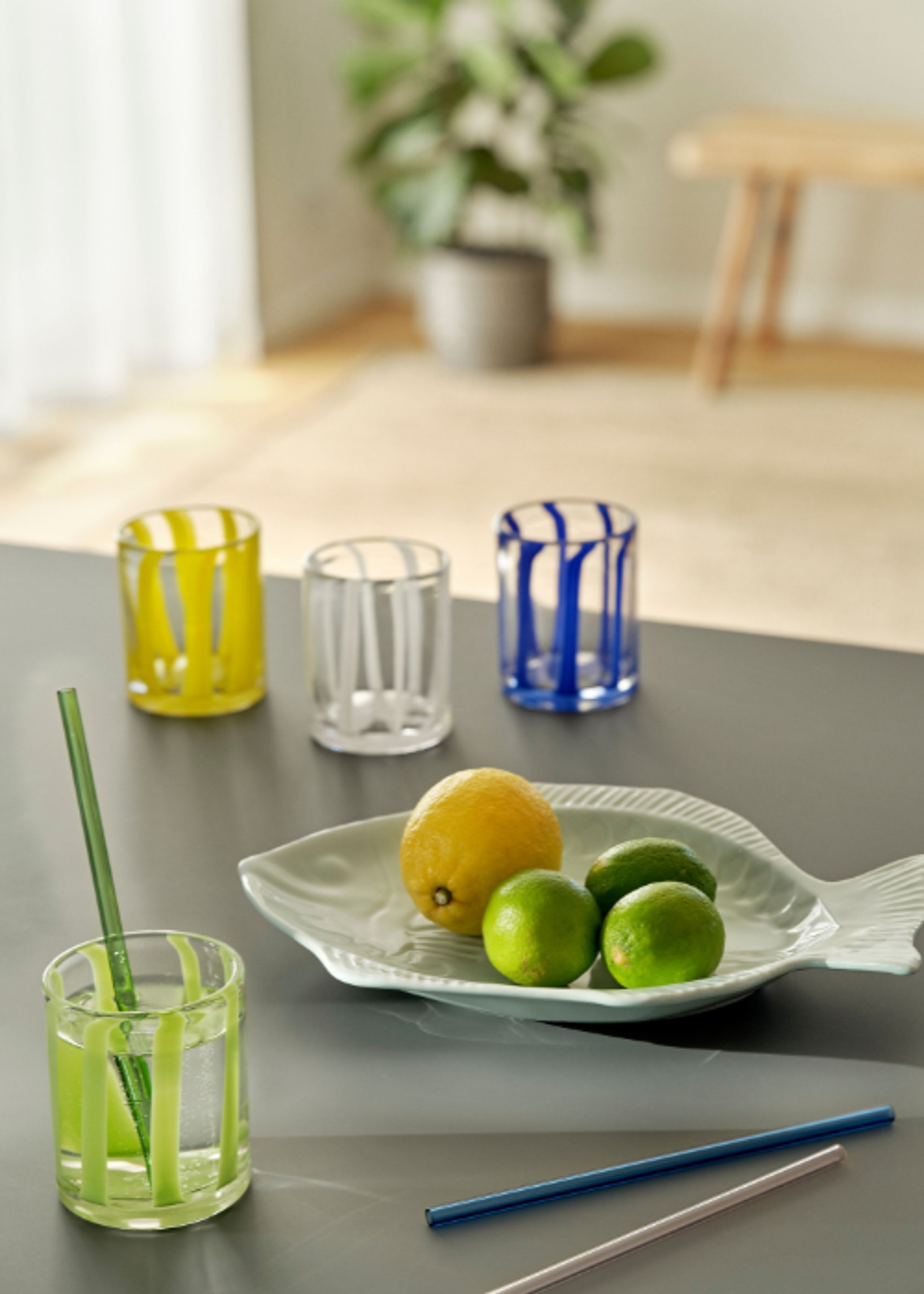 Bahne - Vetro - Tumbler W. Color Stripes - Green