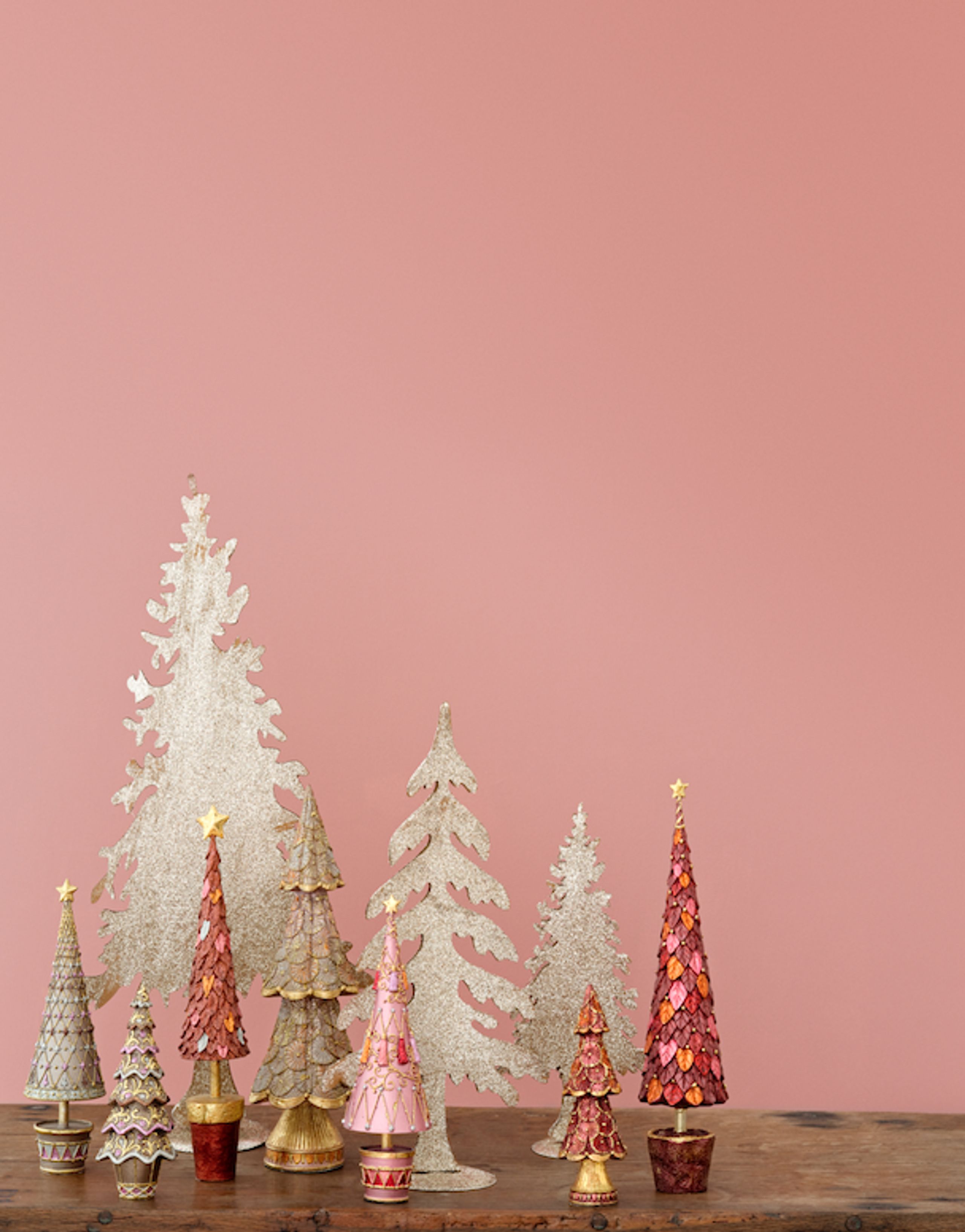 Bahne - Weihnachtsschmuck - Christmas trees - Bahne - Christmas tree cone ribbed bas - Rose/Gold