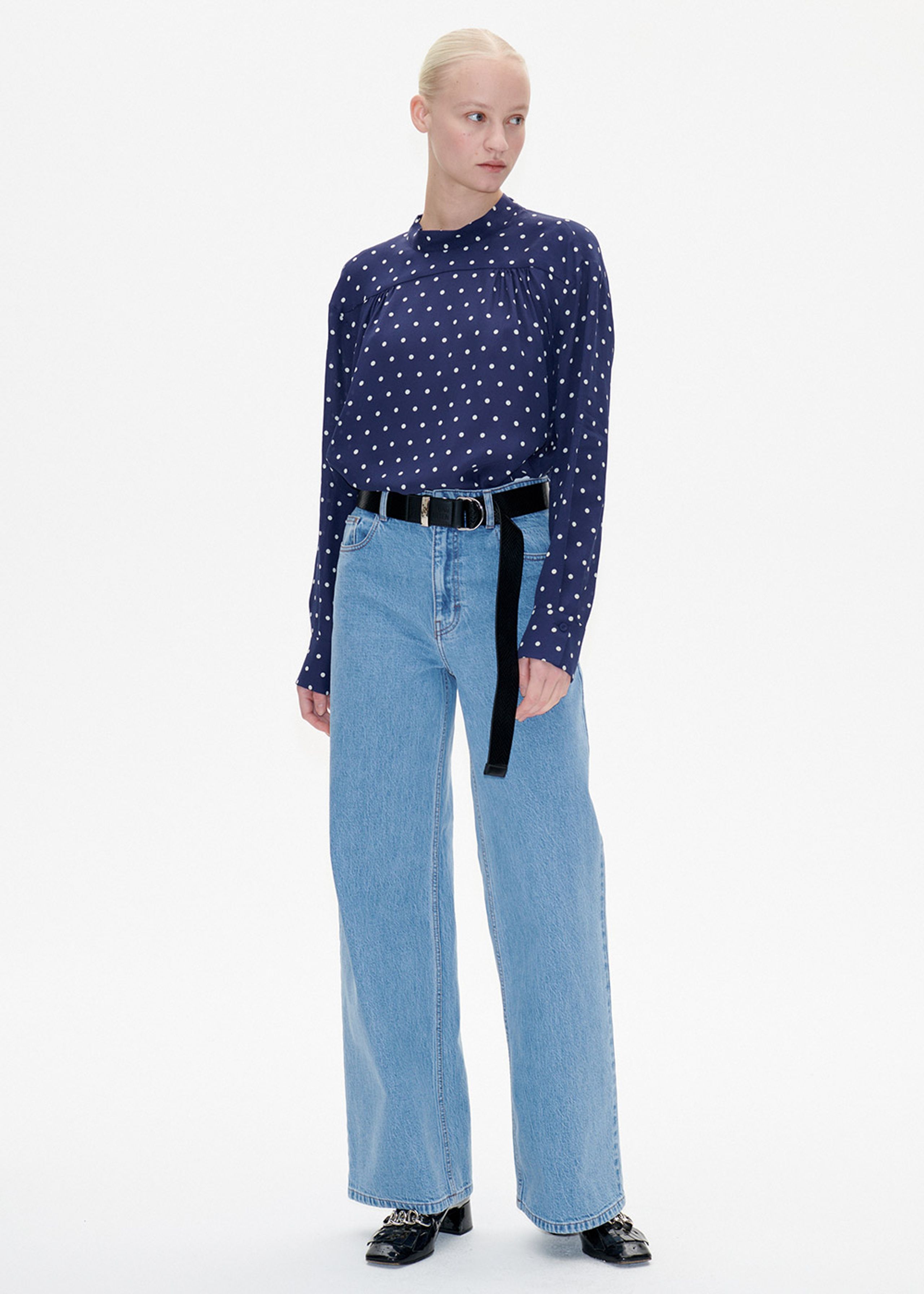 Baum und Pferdgarten - Bluse - Montania - Blue Margot Dot