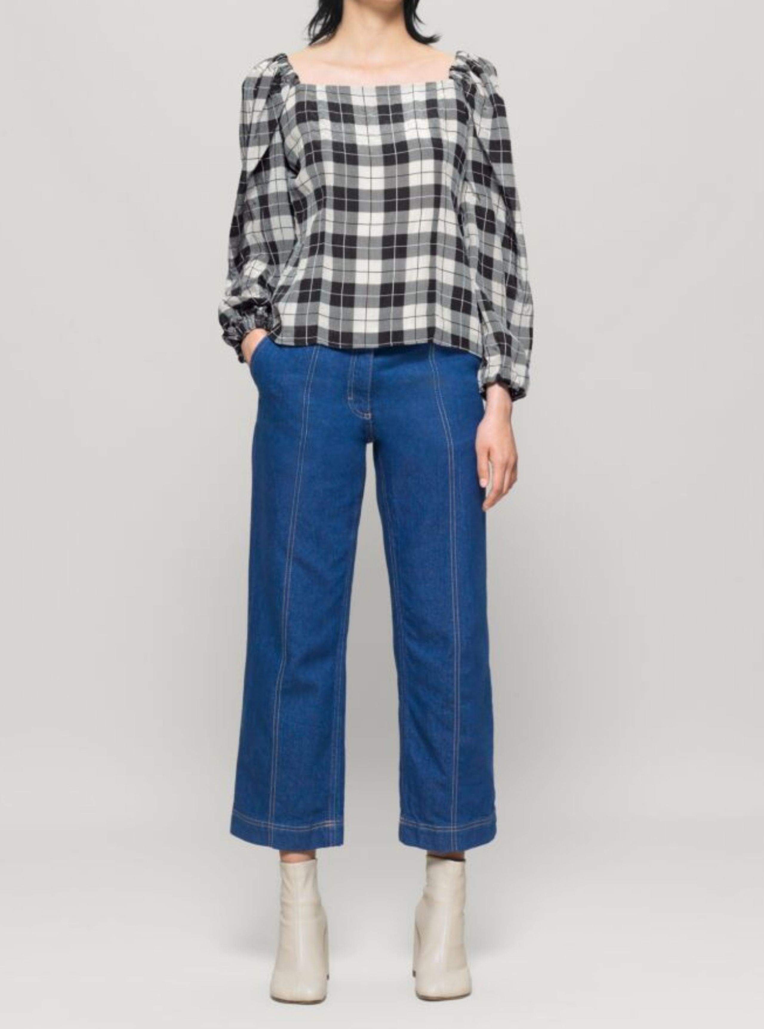 Baum und Pferdgarten - Blouse - Merlina - Cream Black Checks