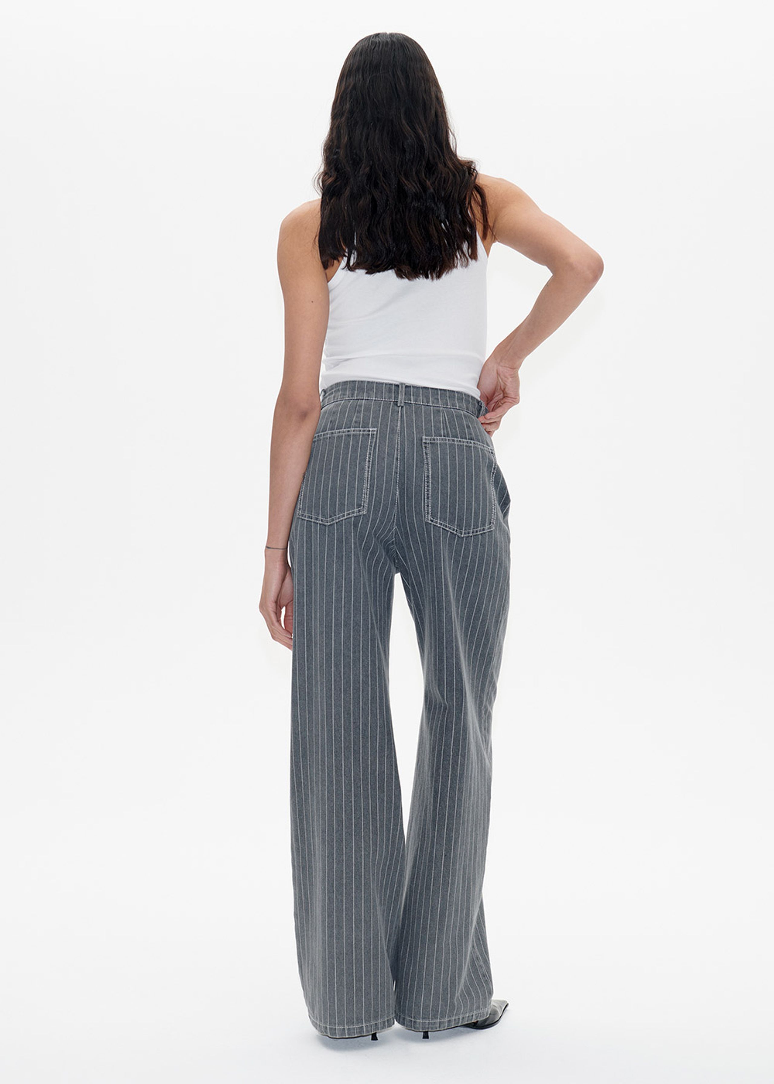 Baum und Pferdgarten - Pants - Nanny - Grey Pinstripe Denim