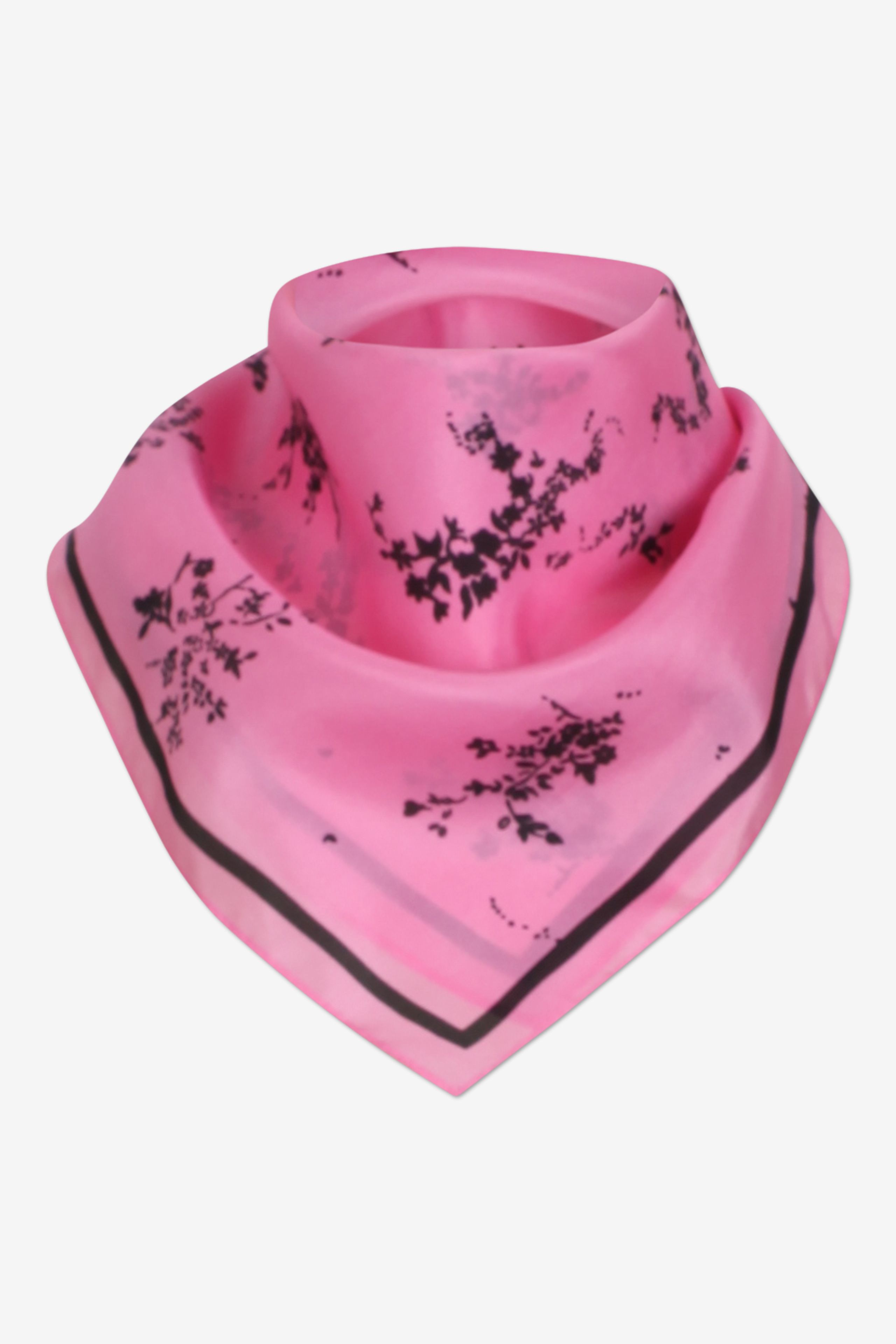 Baum und Pferdgarten - Warm Scarf - Lexine SS20 - Pink/Black Flowerwhirl