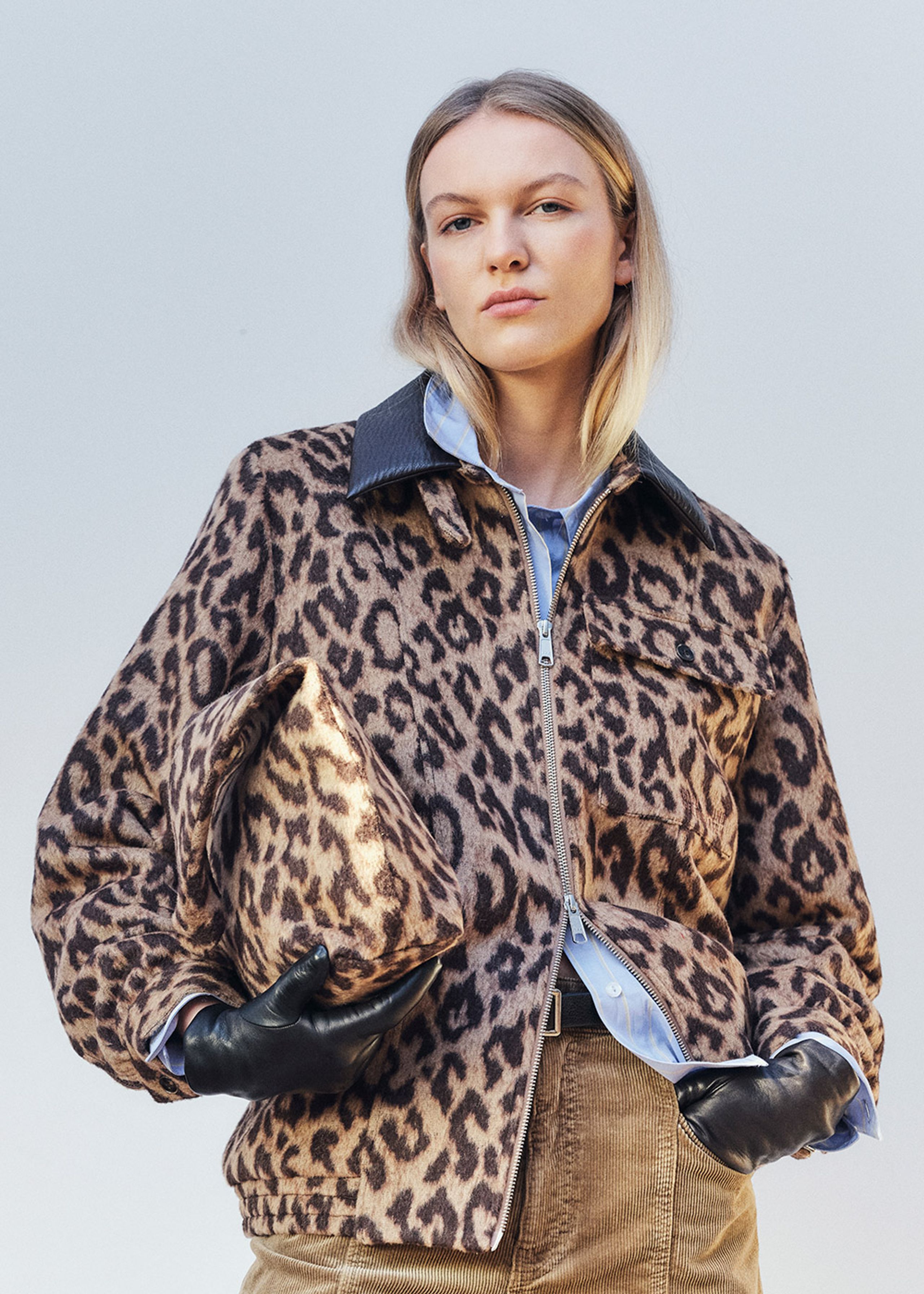 Baum und Pferdgarten - Jacka - Beline - Wool Camel Leopard