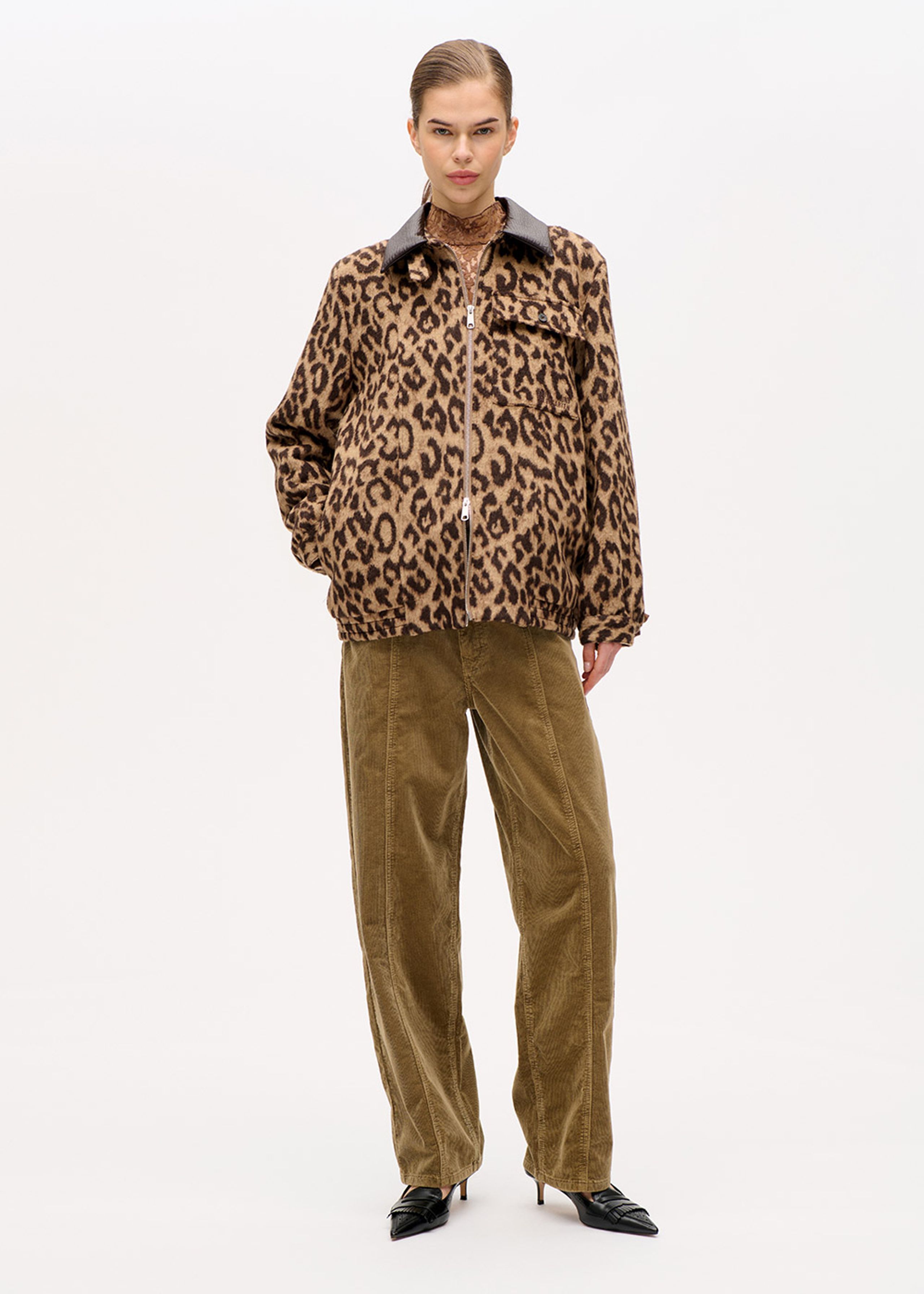 Baum und Pferdgarten - Jacka - Beline - Wool Camel Leopard