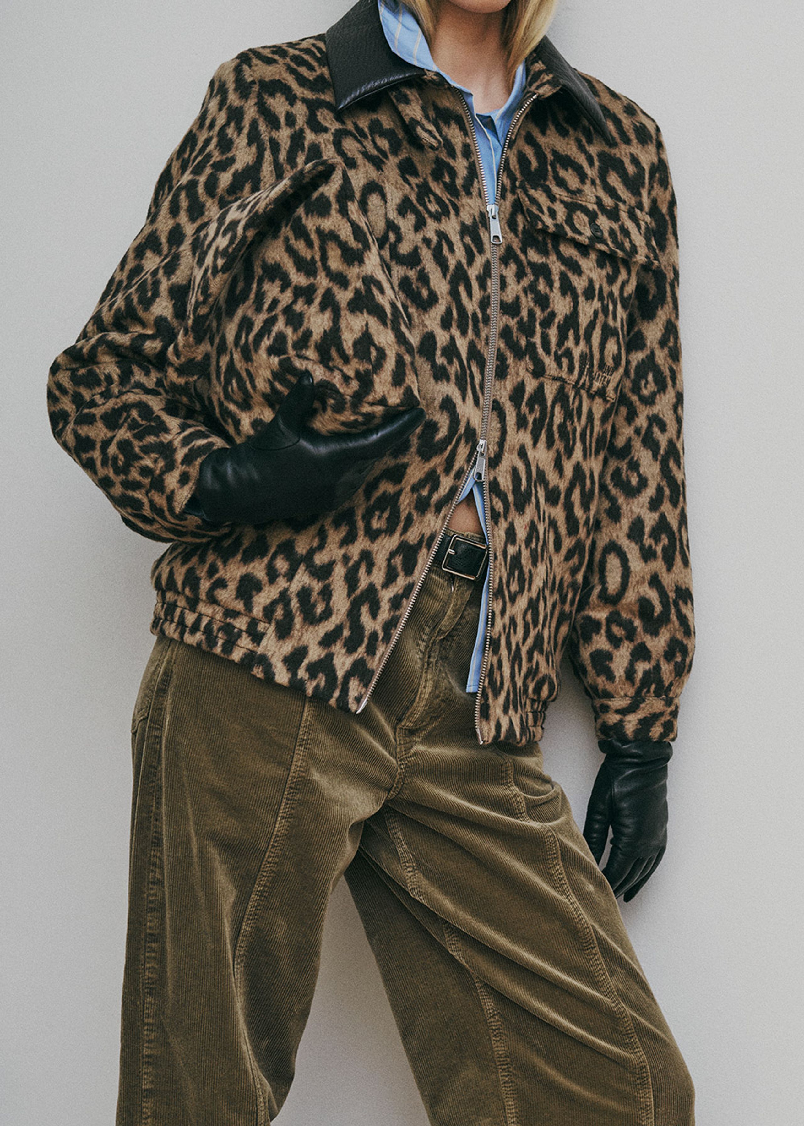 Baum und Pferdgarten - Jacka - Beline - Wool Camel Leopard