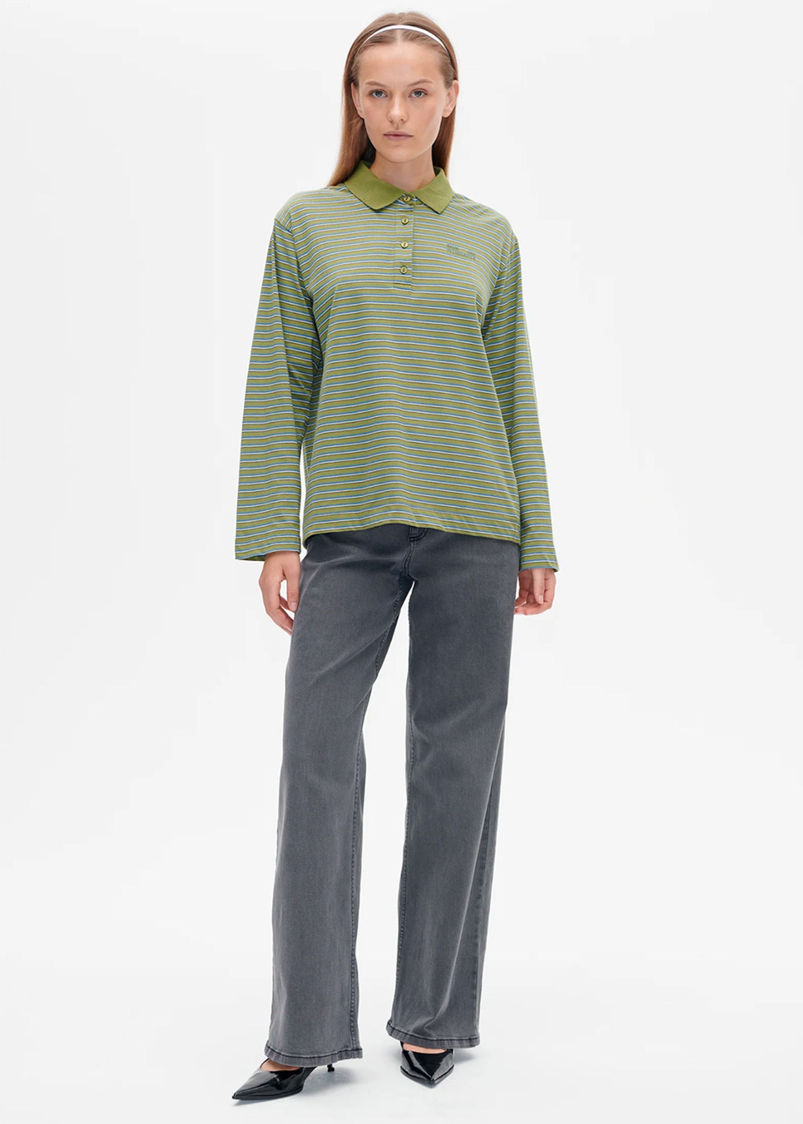 Baum und Pferdgarten - Polo - Jeanni - Green Polo Stripe