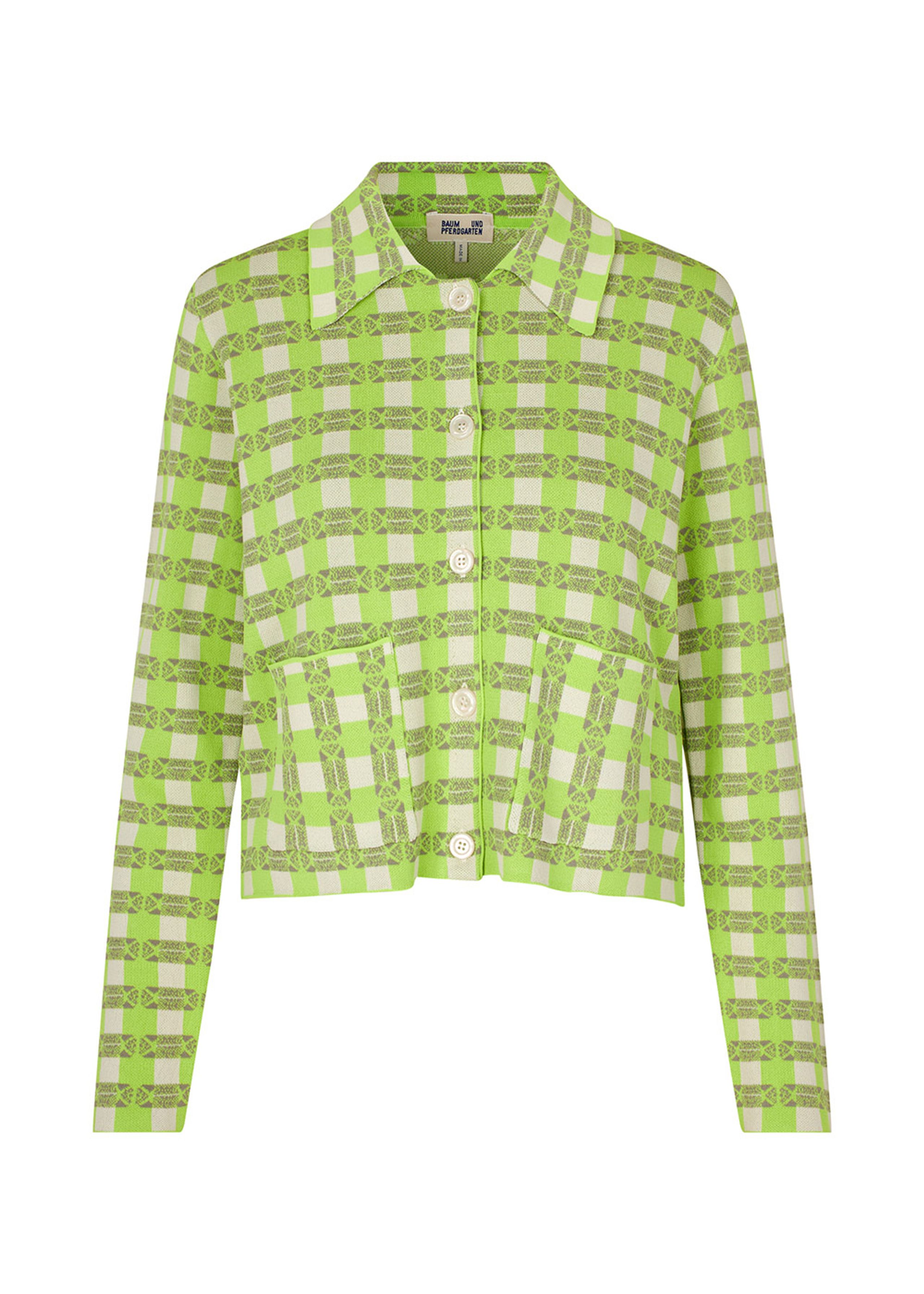 Baum und Pferdgarten - Camisa - Capera - Lime Green Check