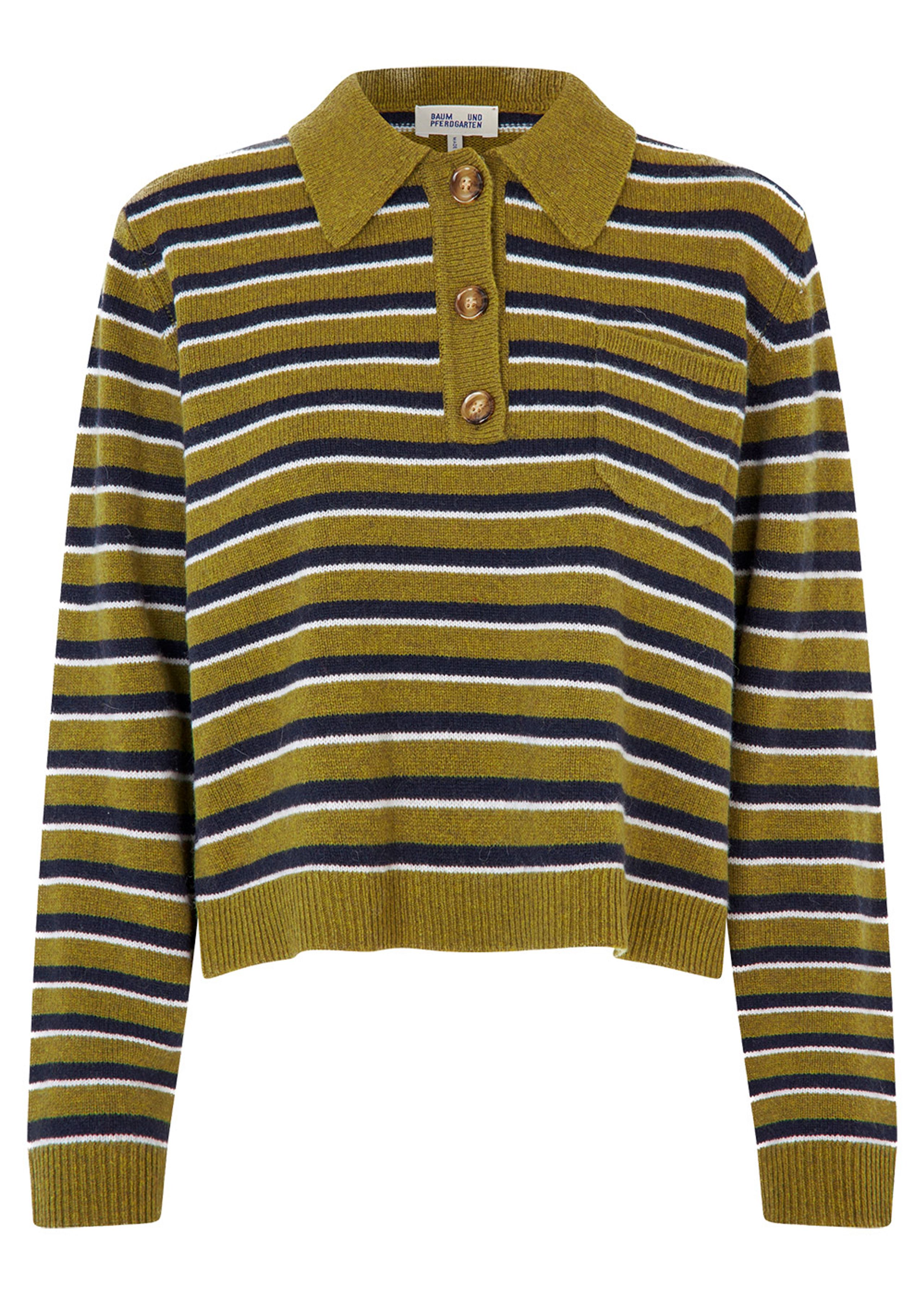 Baum und Pferdgarten - Svetr - Cori - Ivy Green Stripe