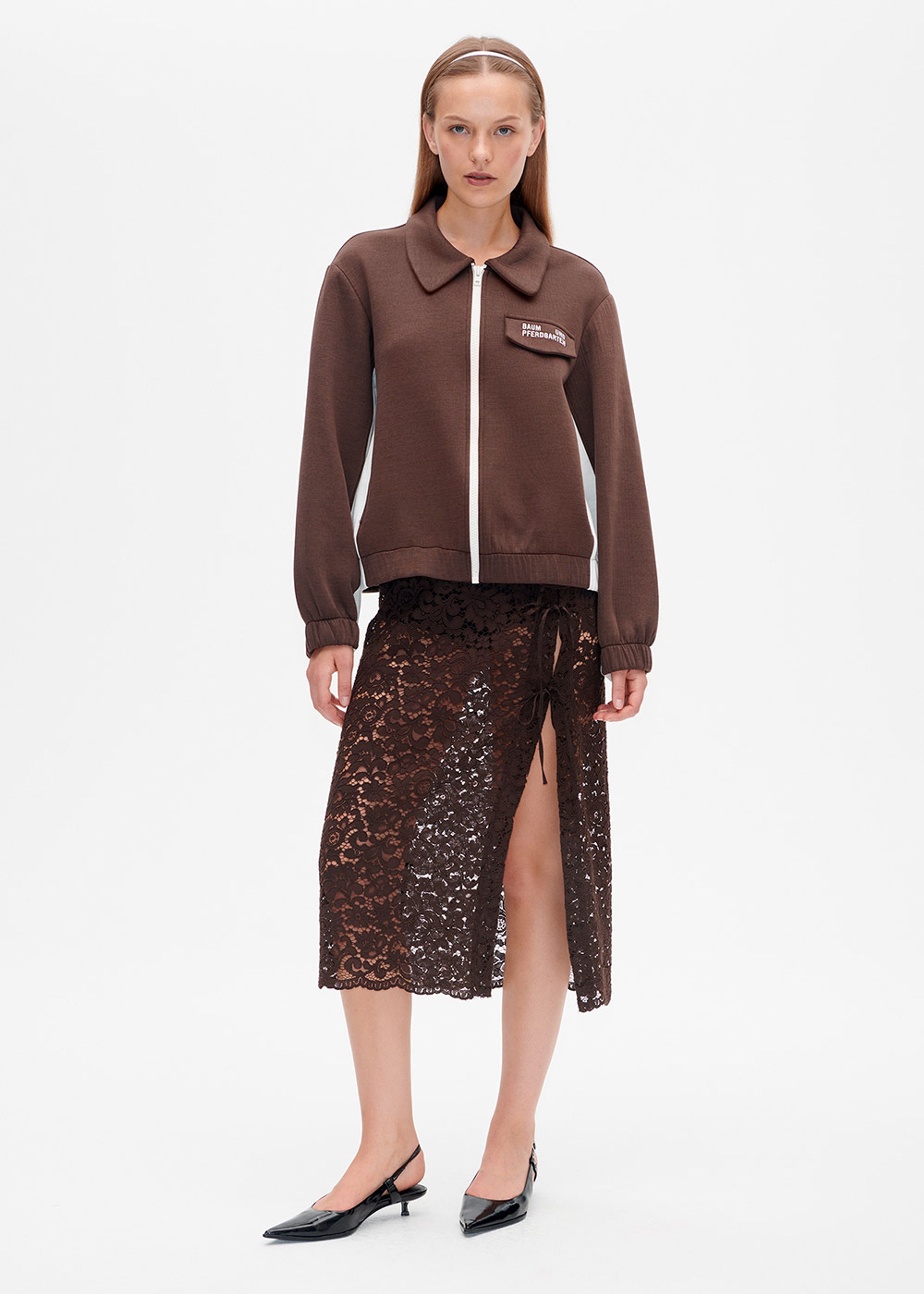 Baum und Pferdgarten - Sweatshirt - Joanna - Hot Fudge