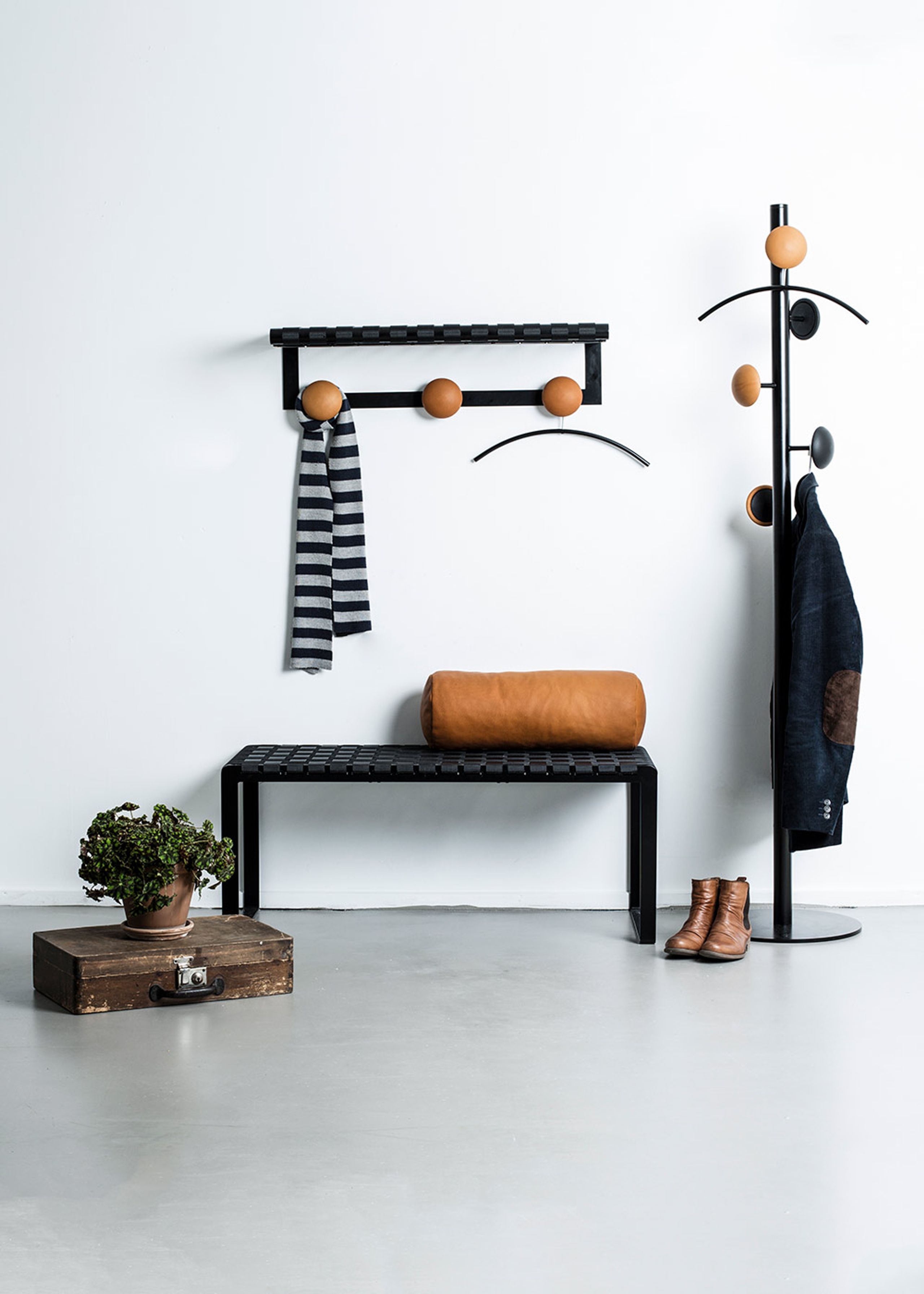 Bent Hansen - Cintres - Button-Up & Hang-Up - Hang-Up White with 5 optional Button-Up hooks