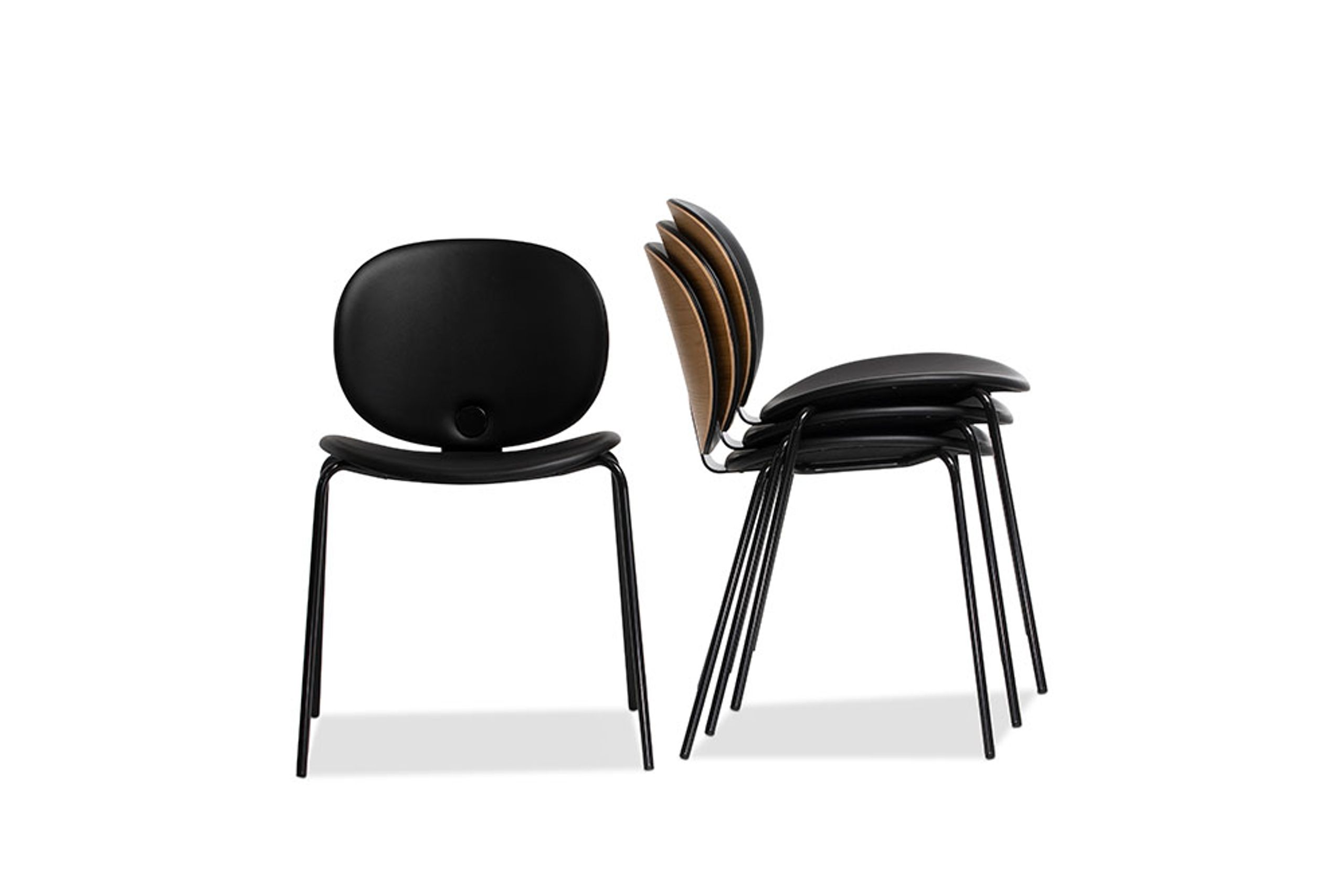 Bernstorffsminde - Dining chair - Taco Chair - Oak Veneer with Black Lacquer