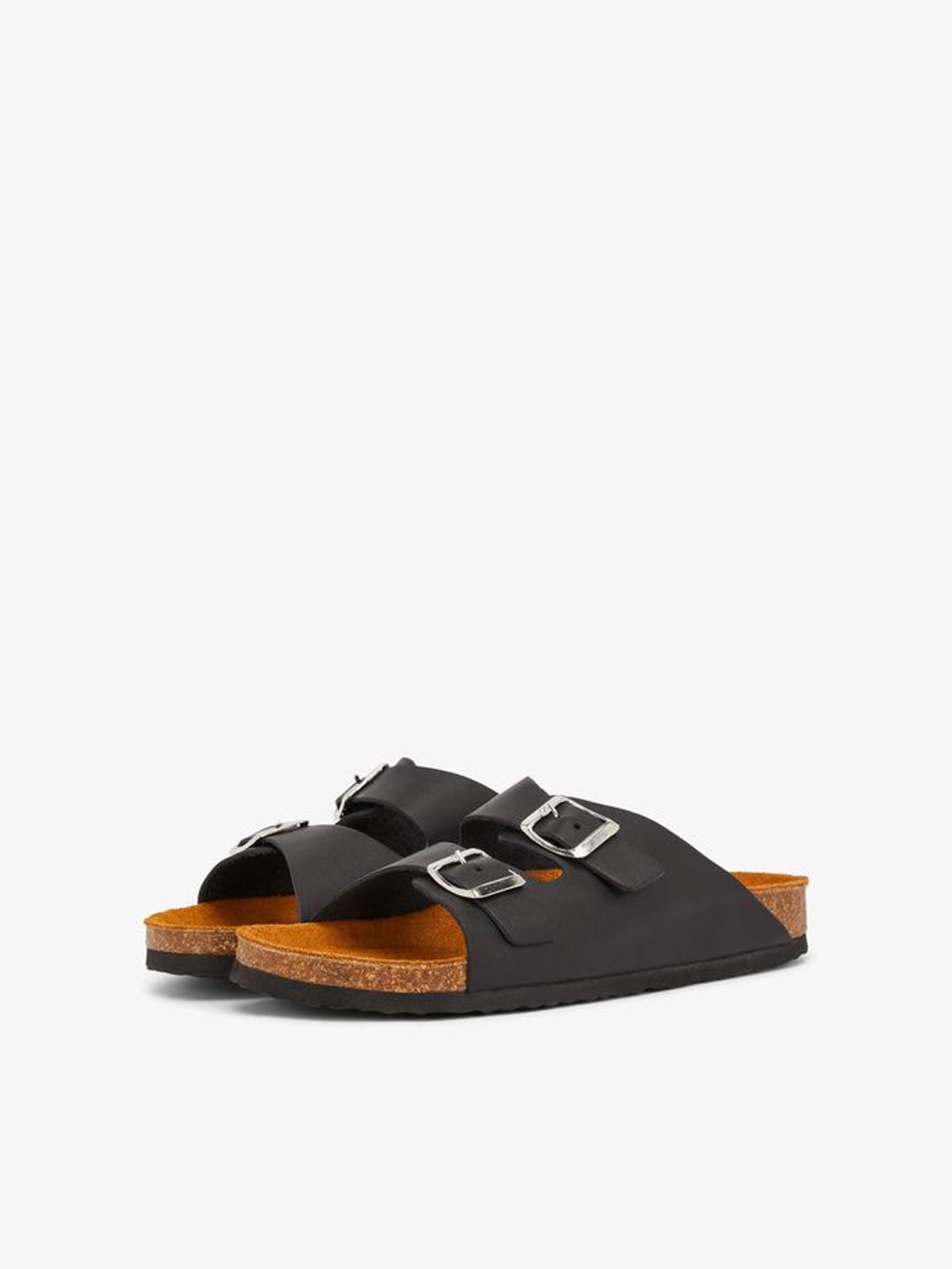 Bianco - Sandals - Betricia Buckle Sandal - Black Leather