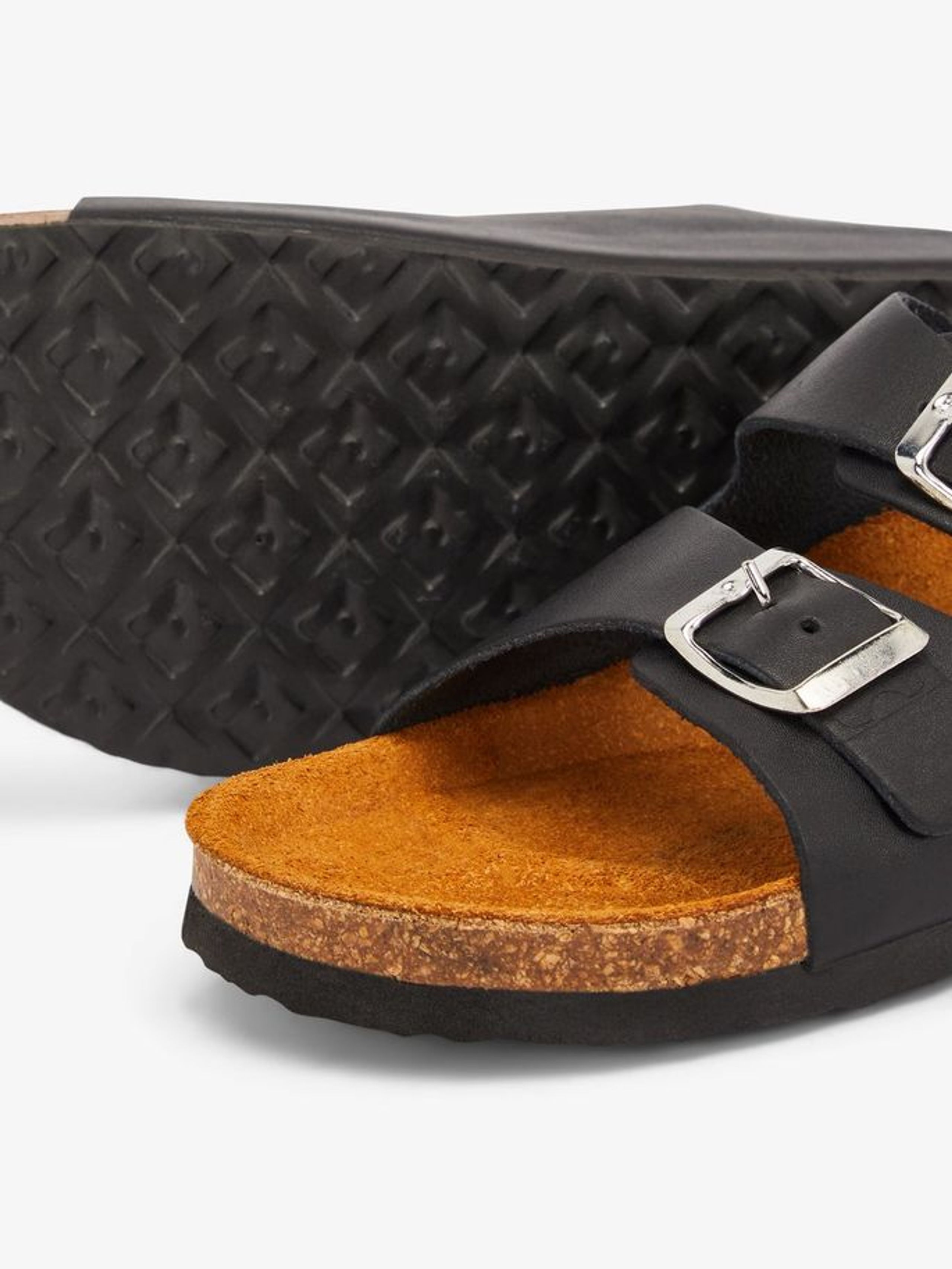 Bianco - Sandals - Betricia Buckle Sandal - Black Leather