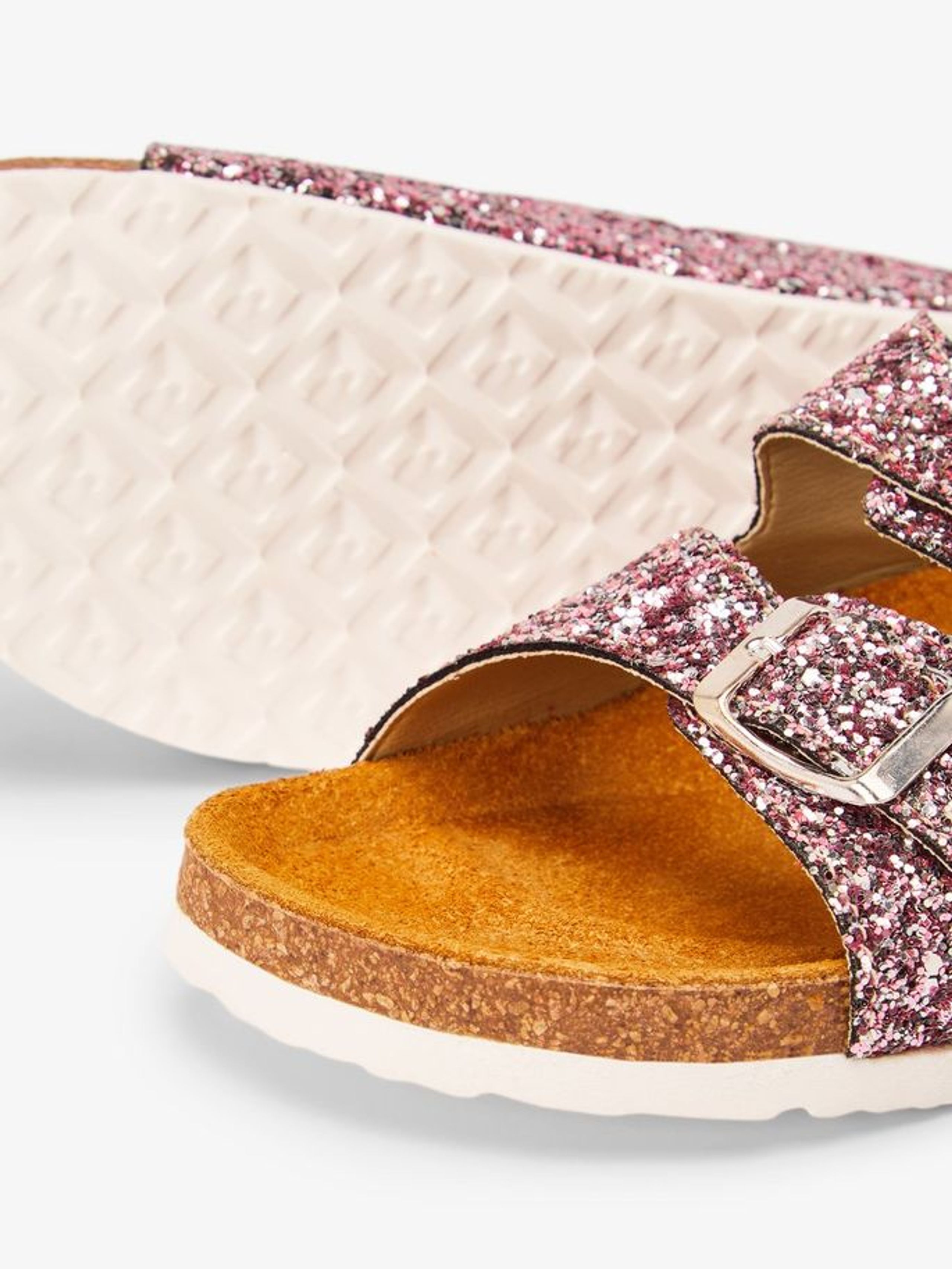 Bianco - Sandals - Betricia Buckle Sandal - Pink/Light Pink Sequins