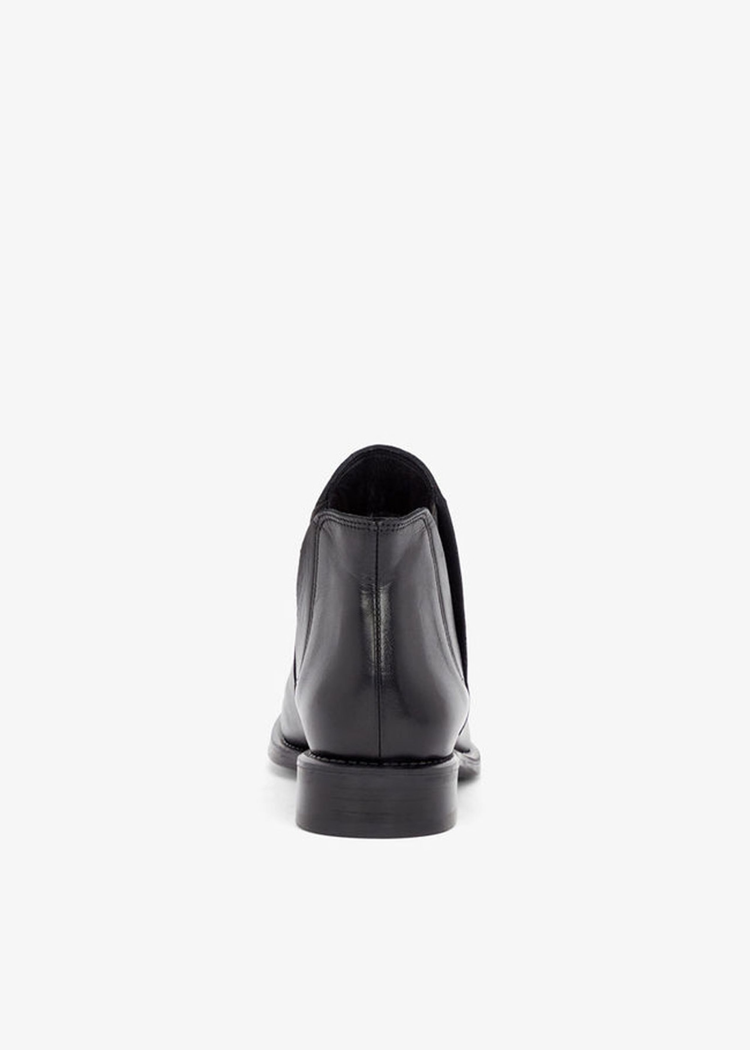 Bianco - Boots - V-Split Leather Boots - Black