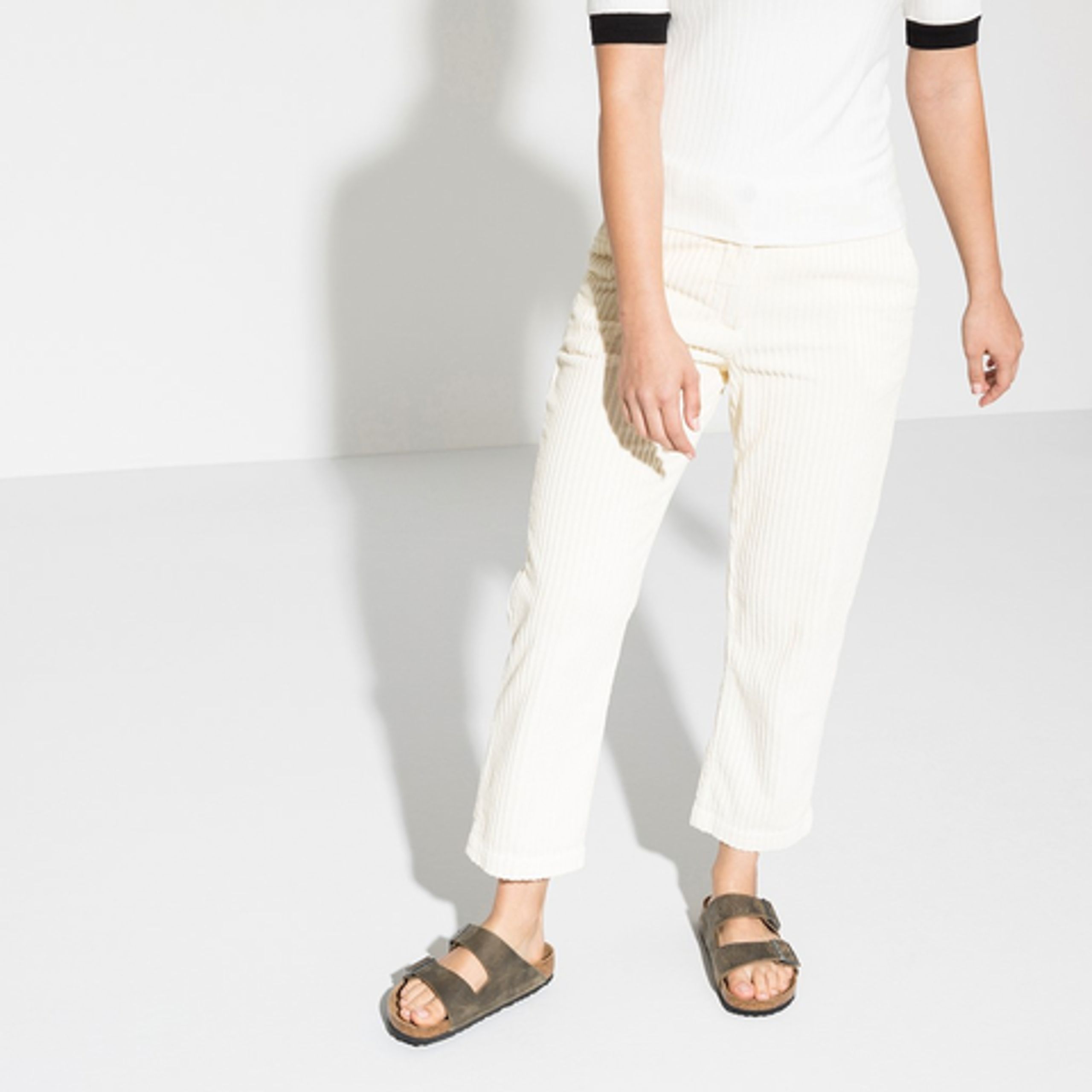 Birkenstock - Sandals - Arizona SFB Oiled NU Leather - Faded Khaki - Oiled