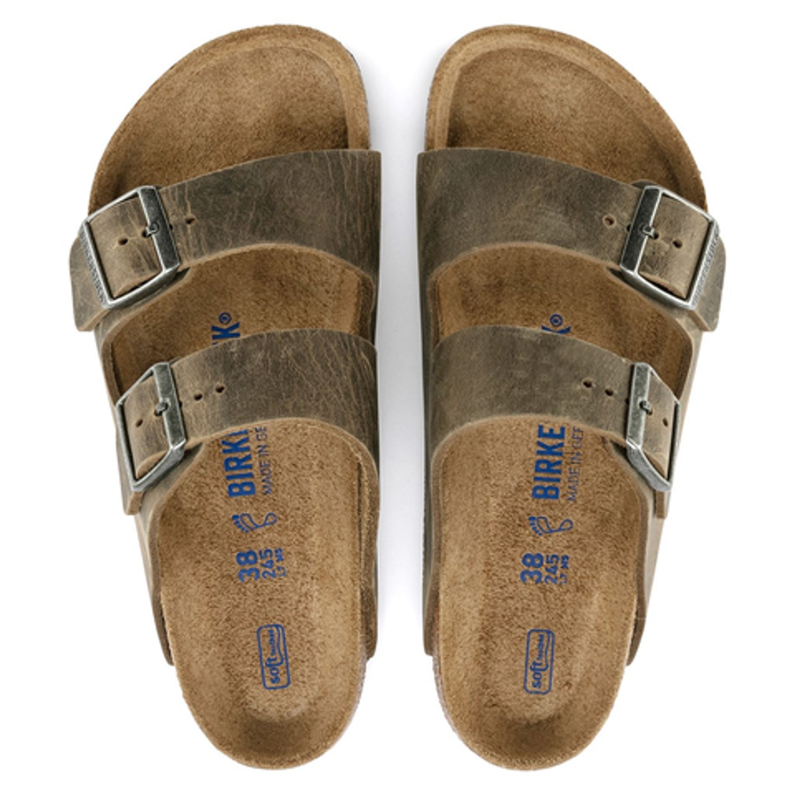 Birkenstock - Sandals - Arizona SFB Oiled NU Leather - Faded Khaki - Oiled