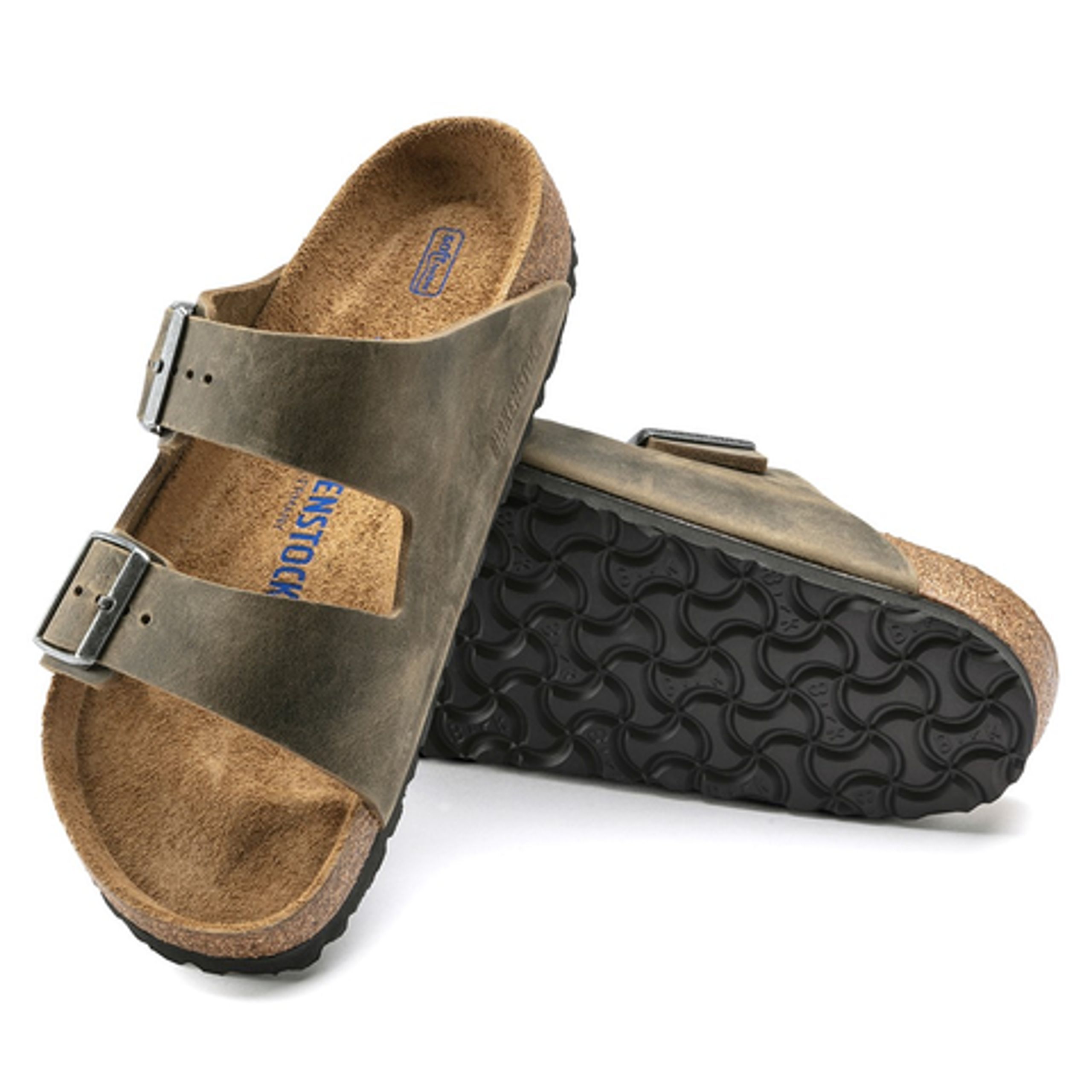 Birkenstock - Sandals - Arizona SFB Oiled NU Leather - Faded Khaki - Oiled