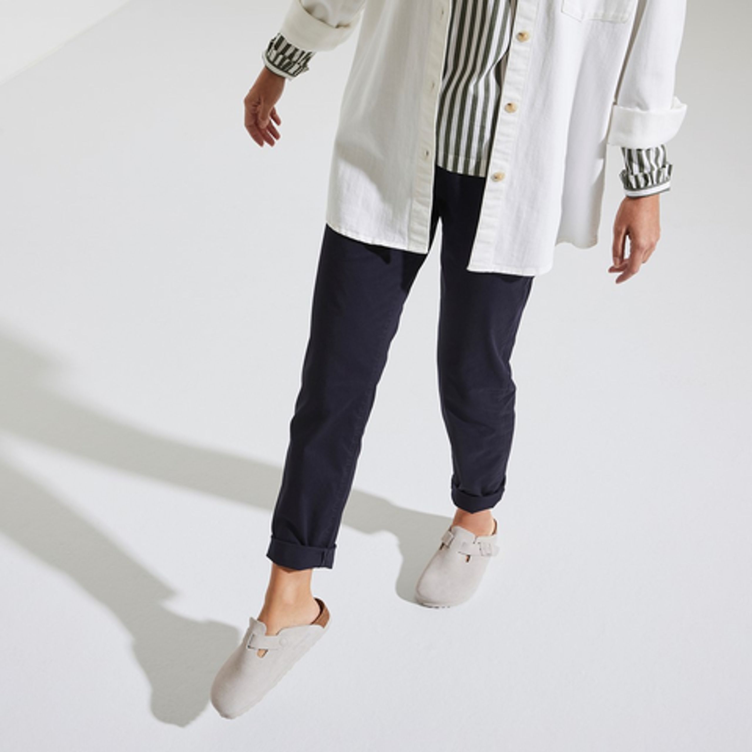 Birkenstock - Čerpadla - Boston Suede - Antique White