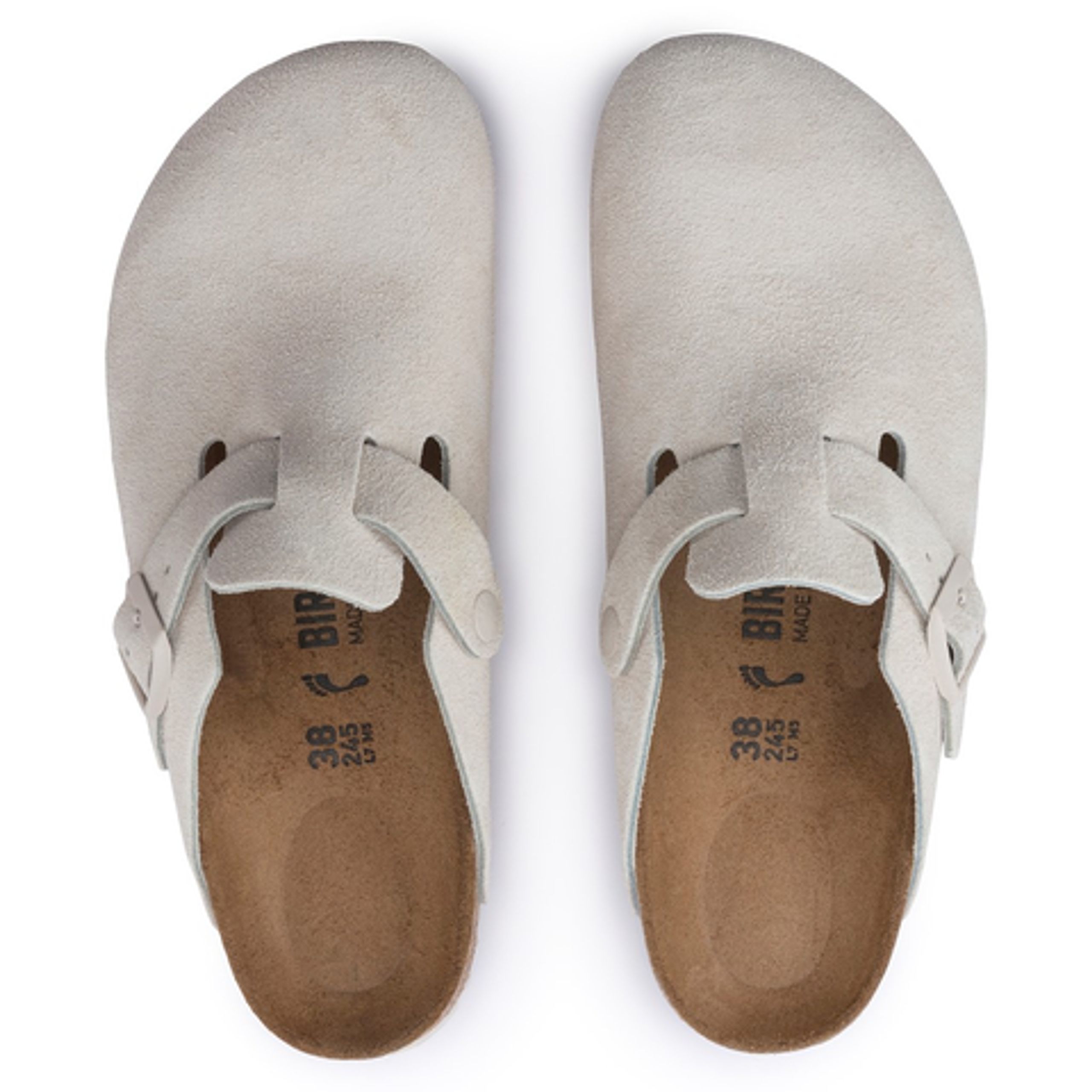 Birkenstock - Čerpadla - Boston Suede - Antique White