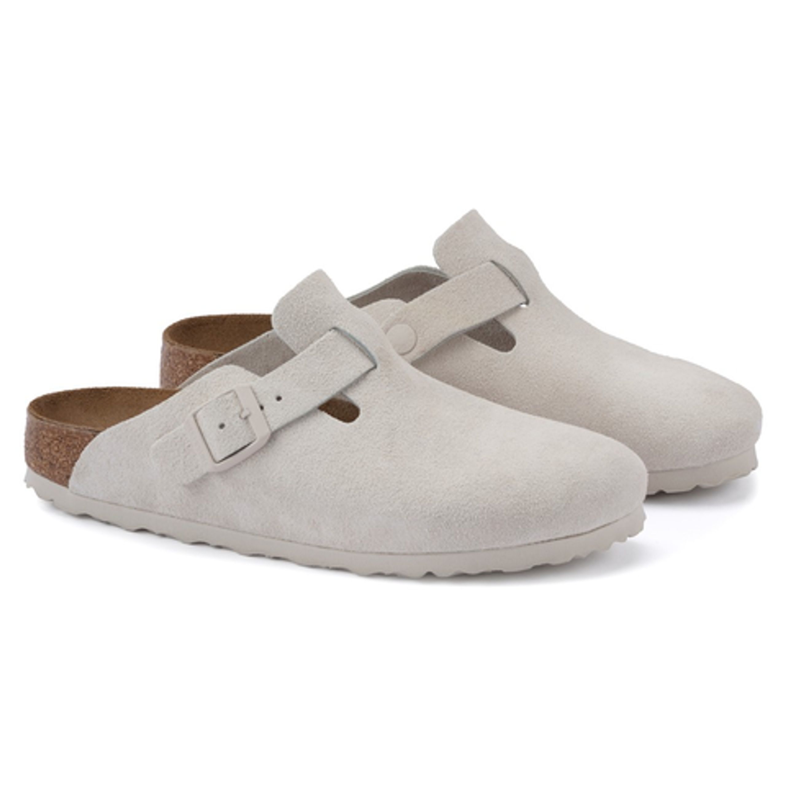 Birkenstock - Čerpadla - Boston Suede - Antique White