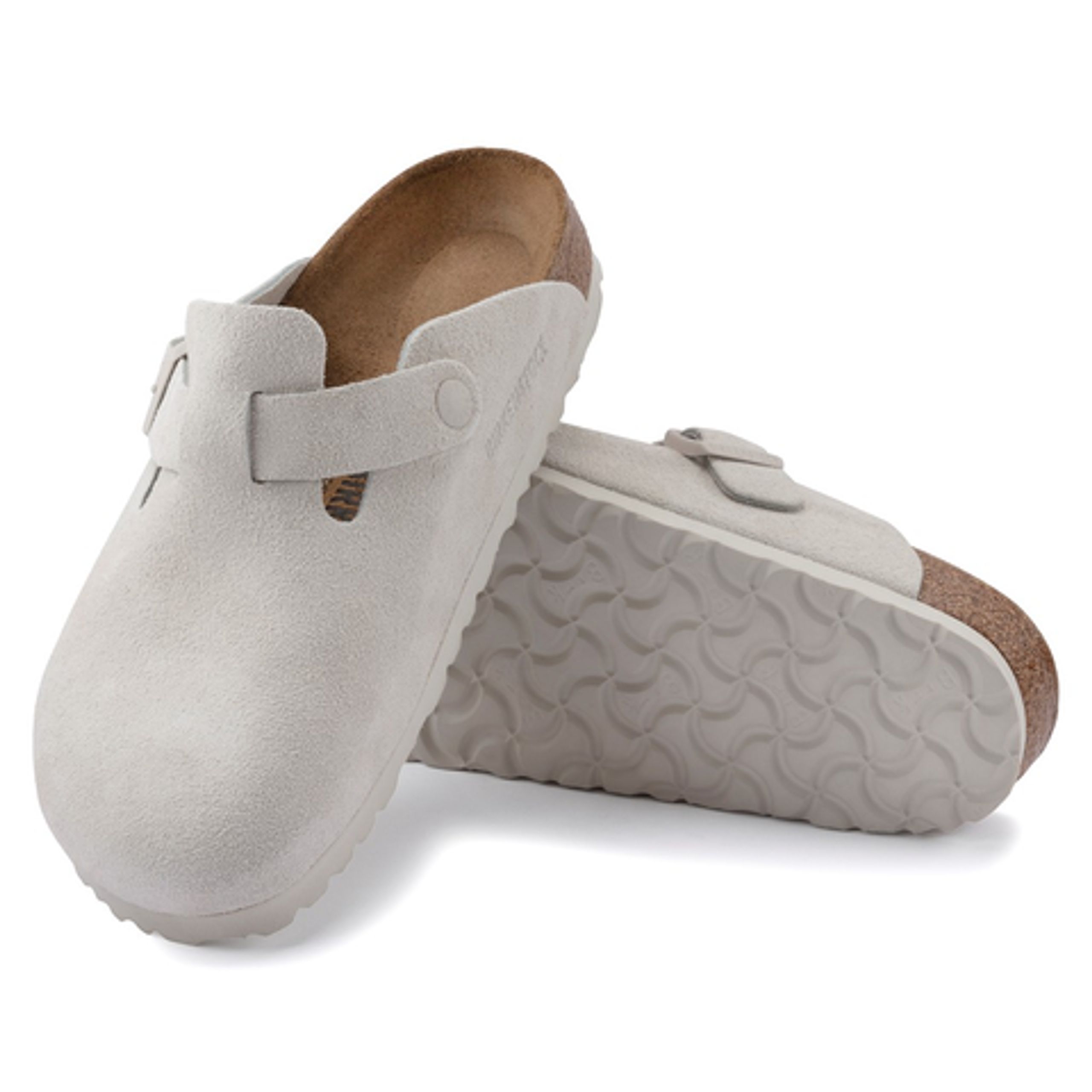 Birkenstock - Čerpadla - Boston Suede - Antique White