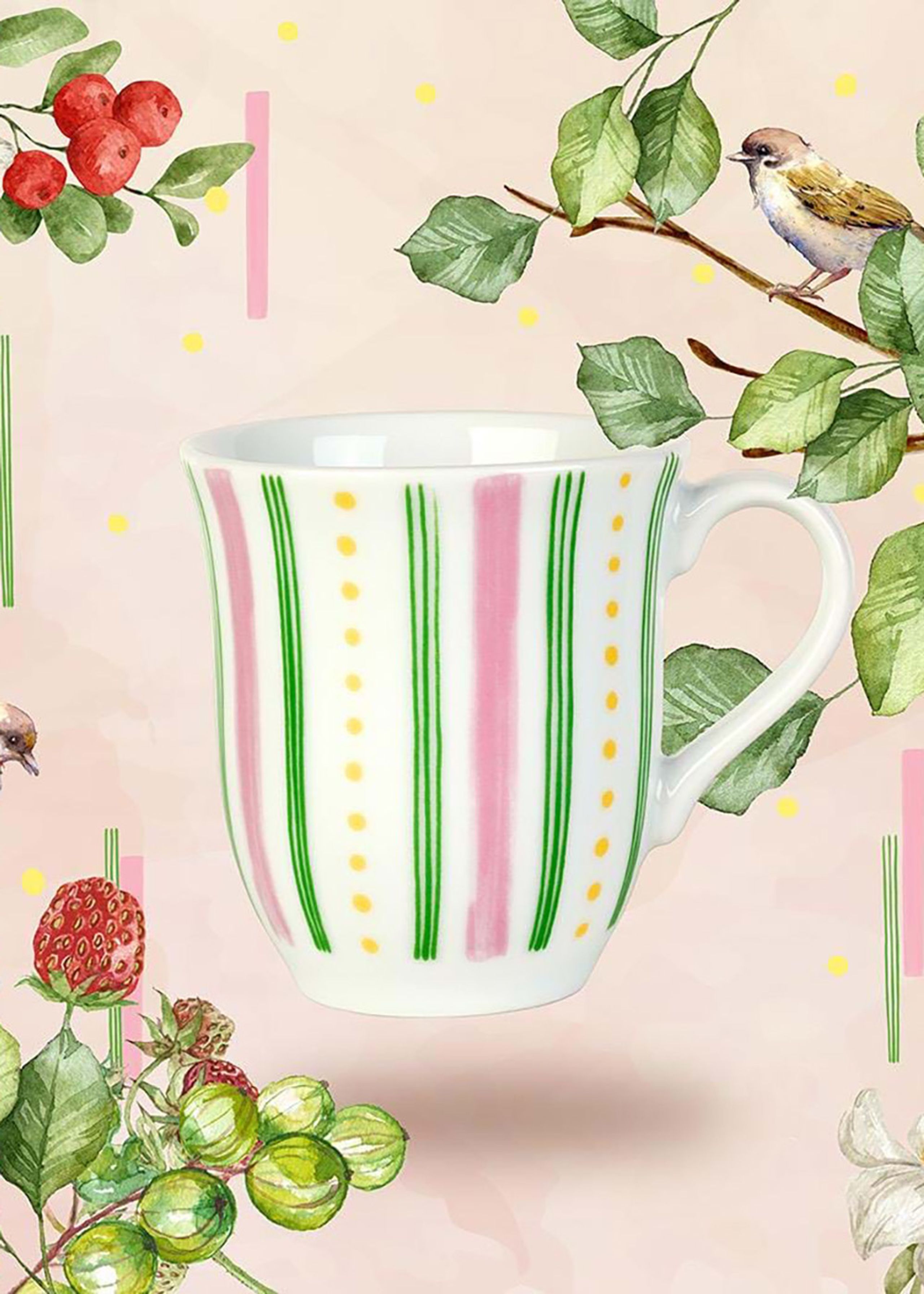 Bjørn Wiinblad - Mug - Eva Mug - Green